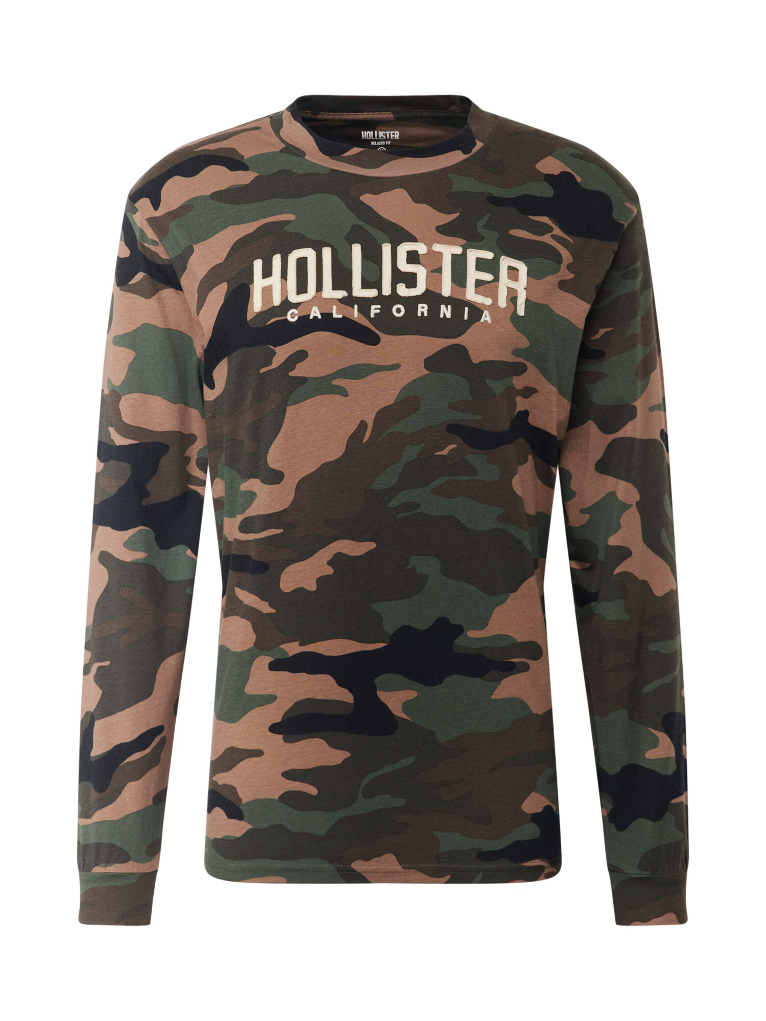 HOLLISTER Tricou maro / kaki / verde iarbă / alb - Pled.ro