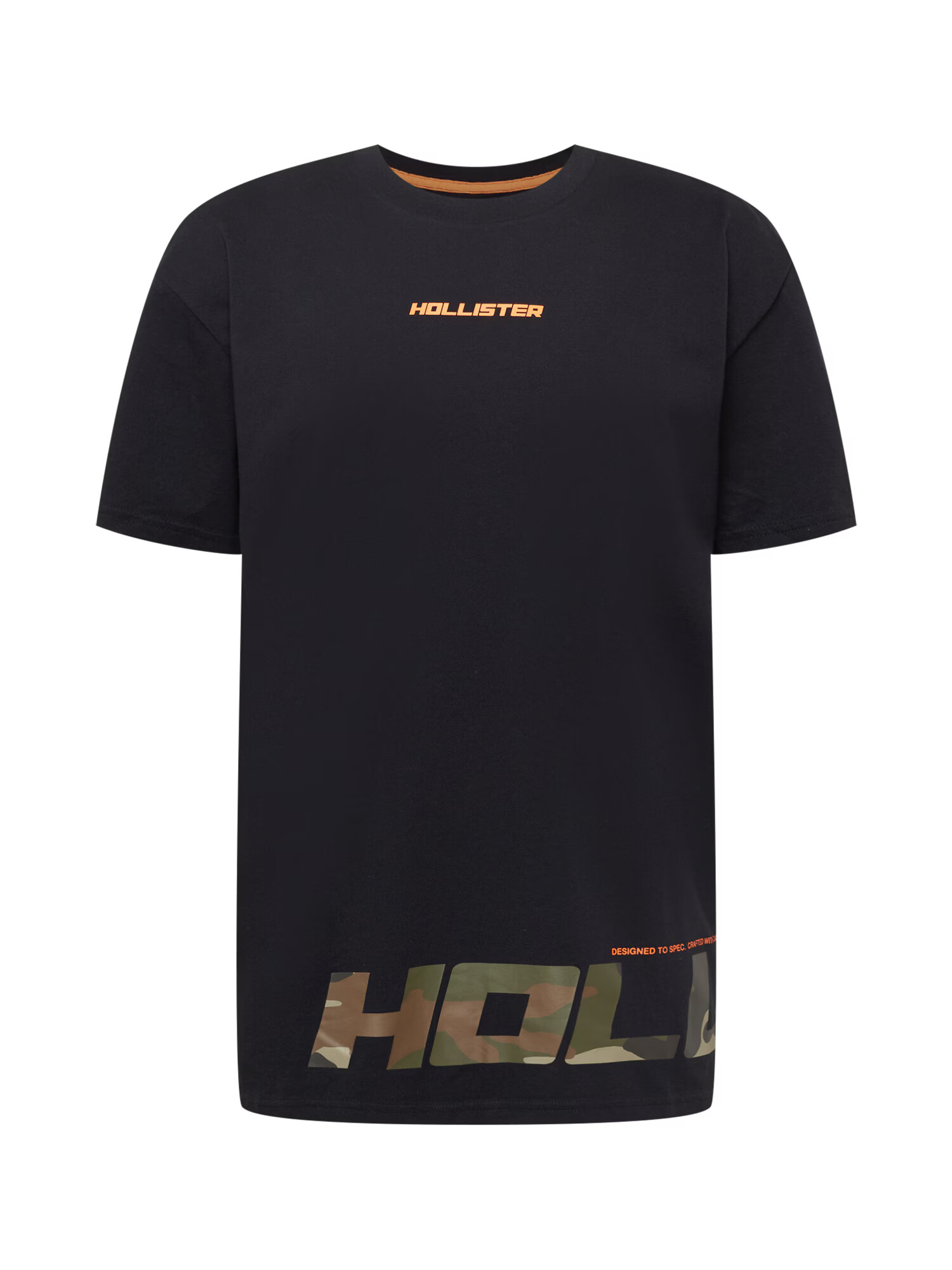 HOLLISTER Tricou maro / oliv / portocaliu / negru - Pled.ro