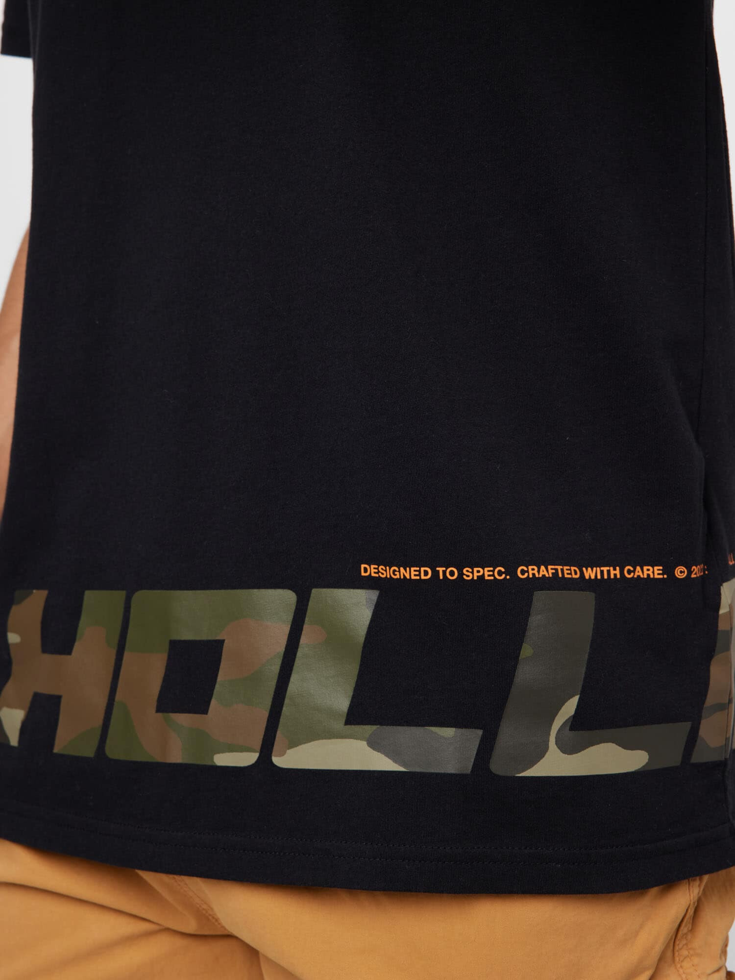 HOLLISTER Tricou maro / oliv / portocaliu / negru - Pled.ro