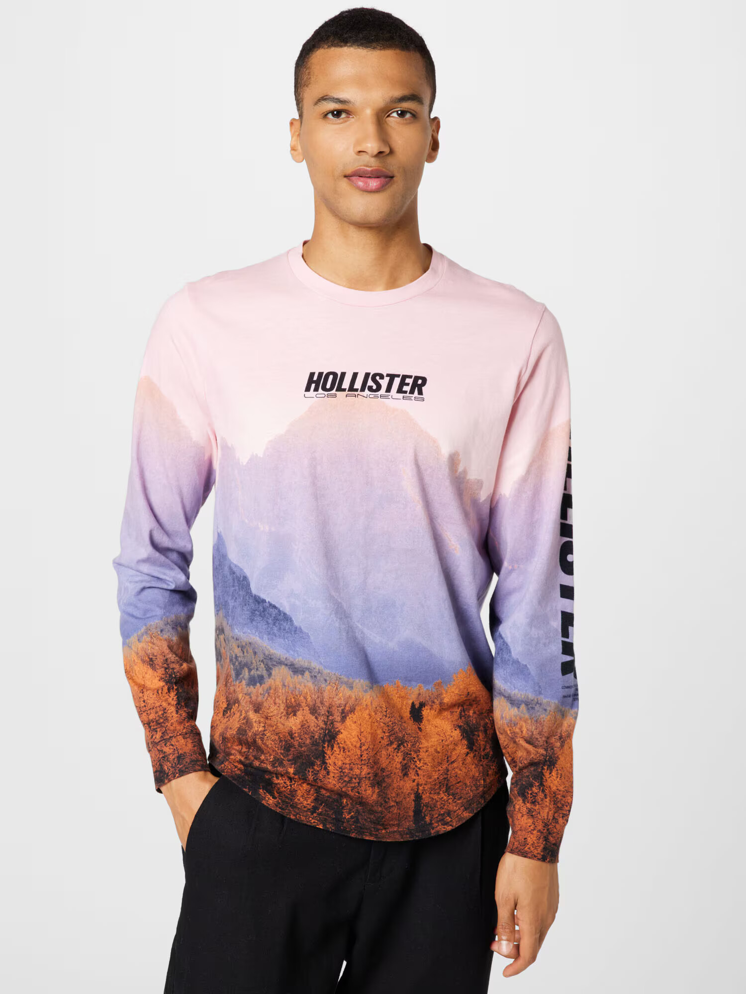 HOLLISTER Tricou mov deschis / portocaliu închis / roz / negru - Pled.ro