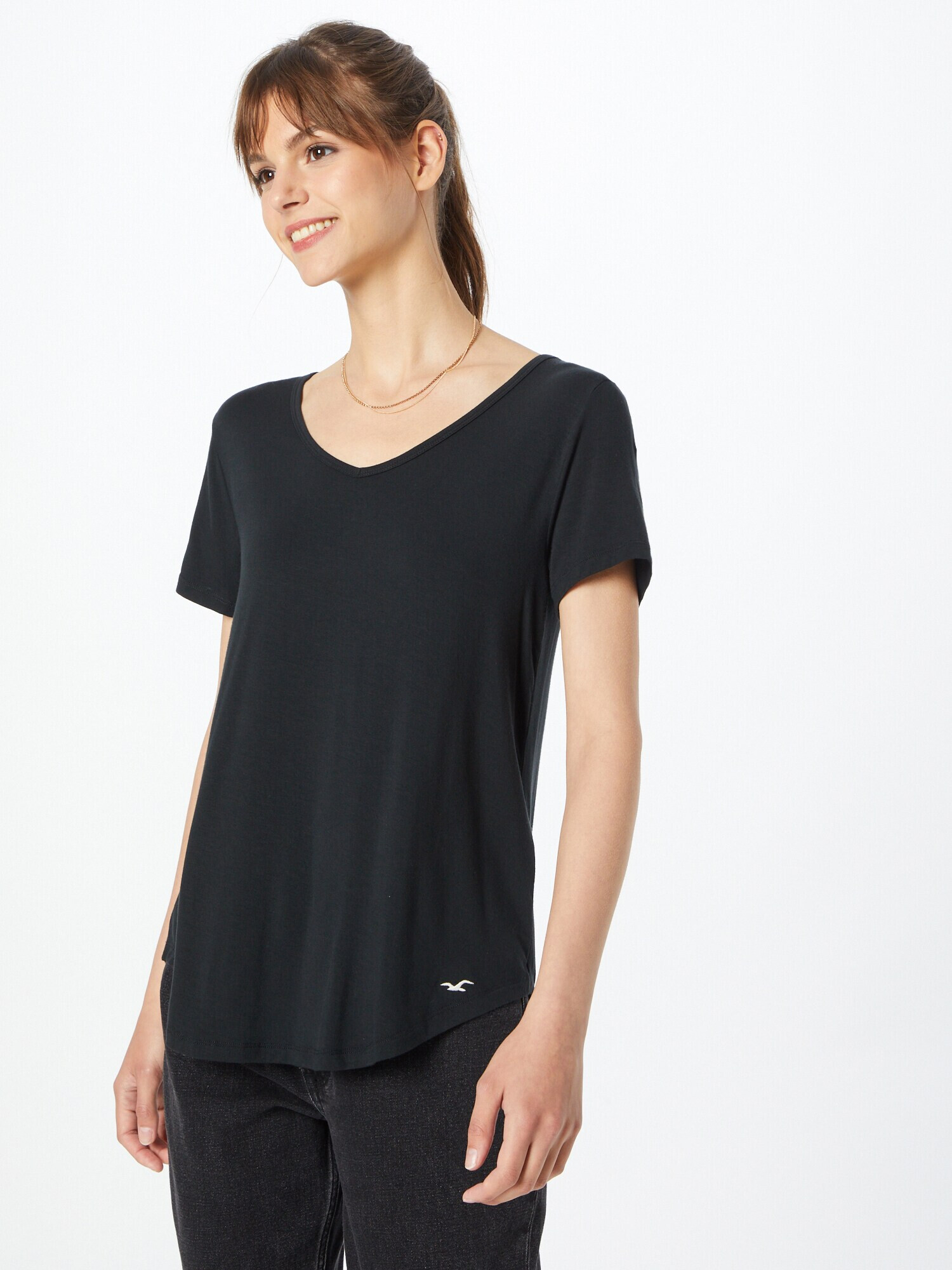 HOLLISTER Tricou negru - Pled.ro