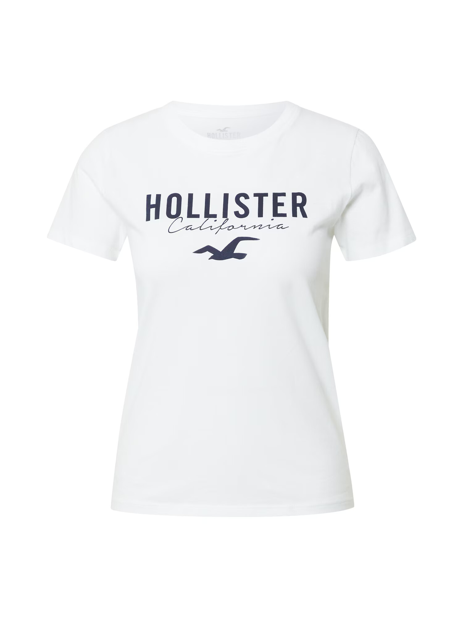 HOLLISTER Tricou negru / alb - Pled.ro