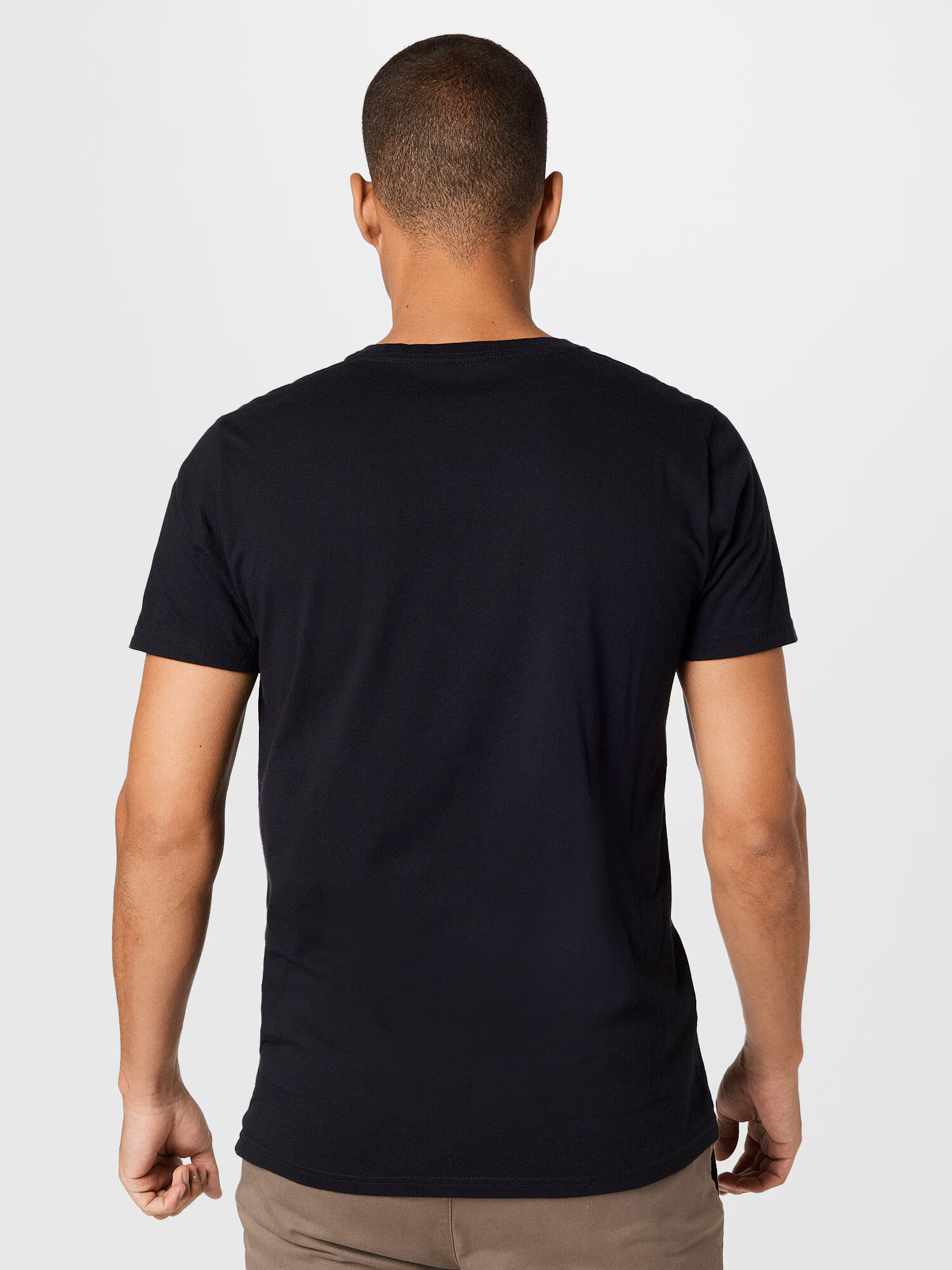 HOLLISTER Tricou negru / alb - Pled.ro