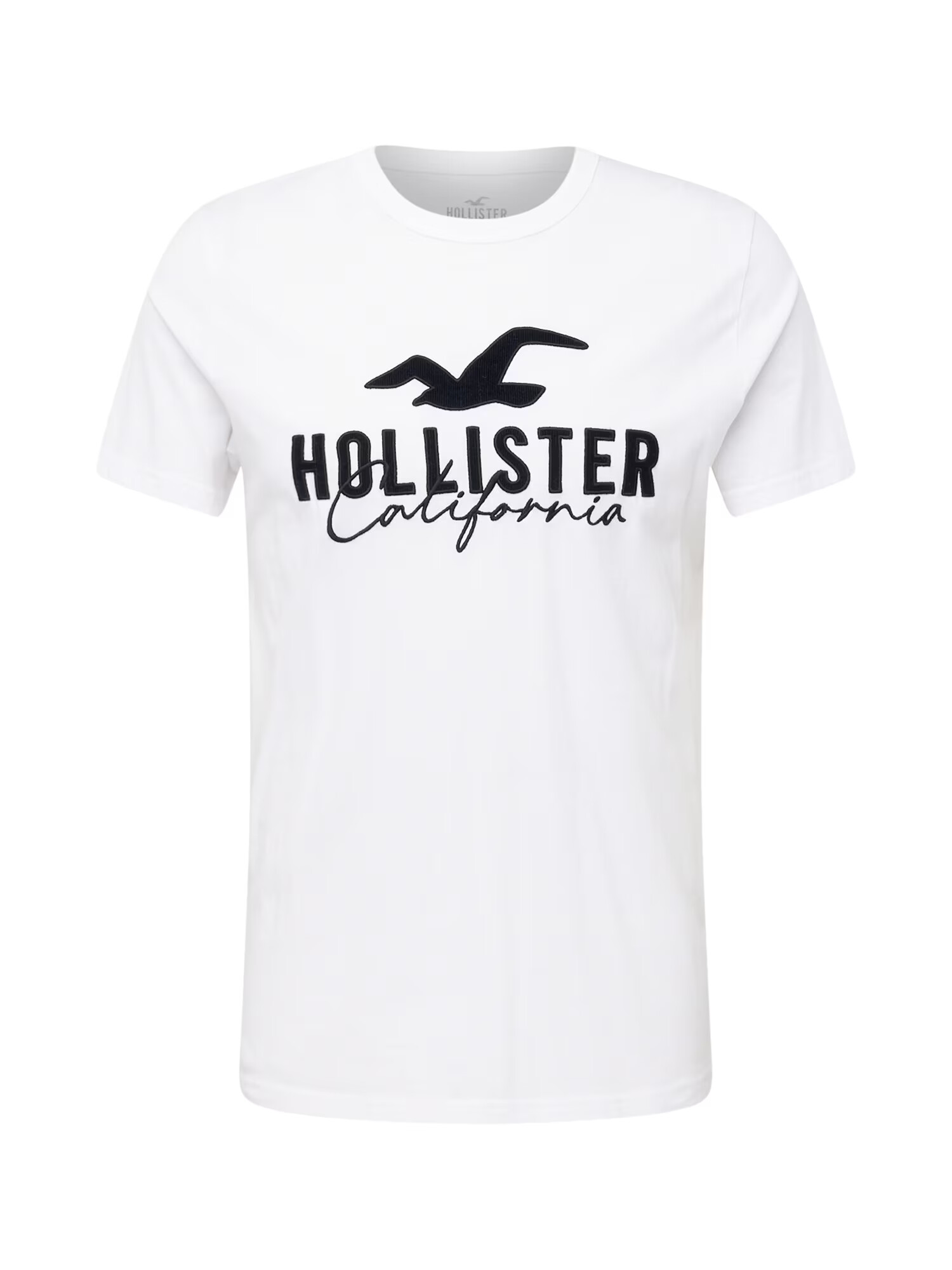 HOLLISTER Tricou negru / alb - Pled.ro