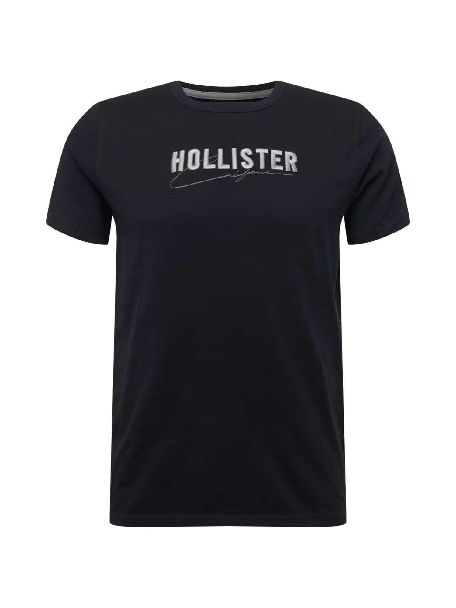 HOLLISTER Tricou negru / alb - Pled.ro