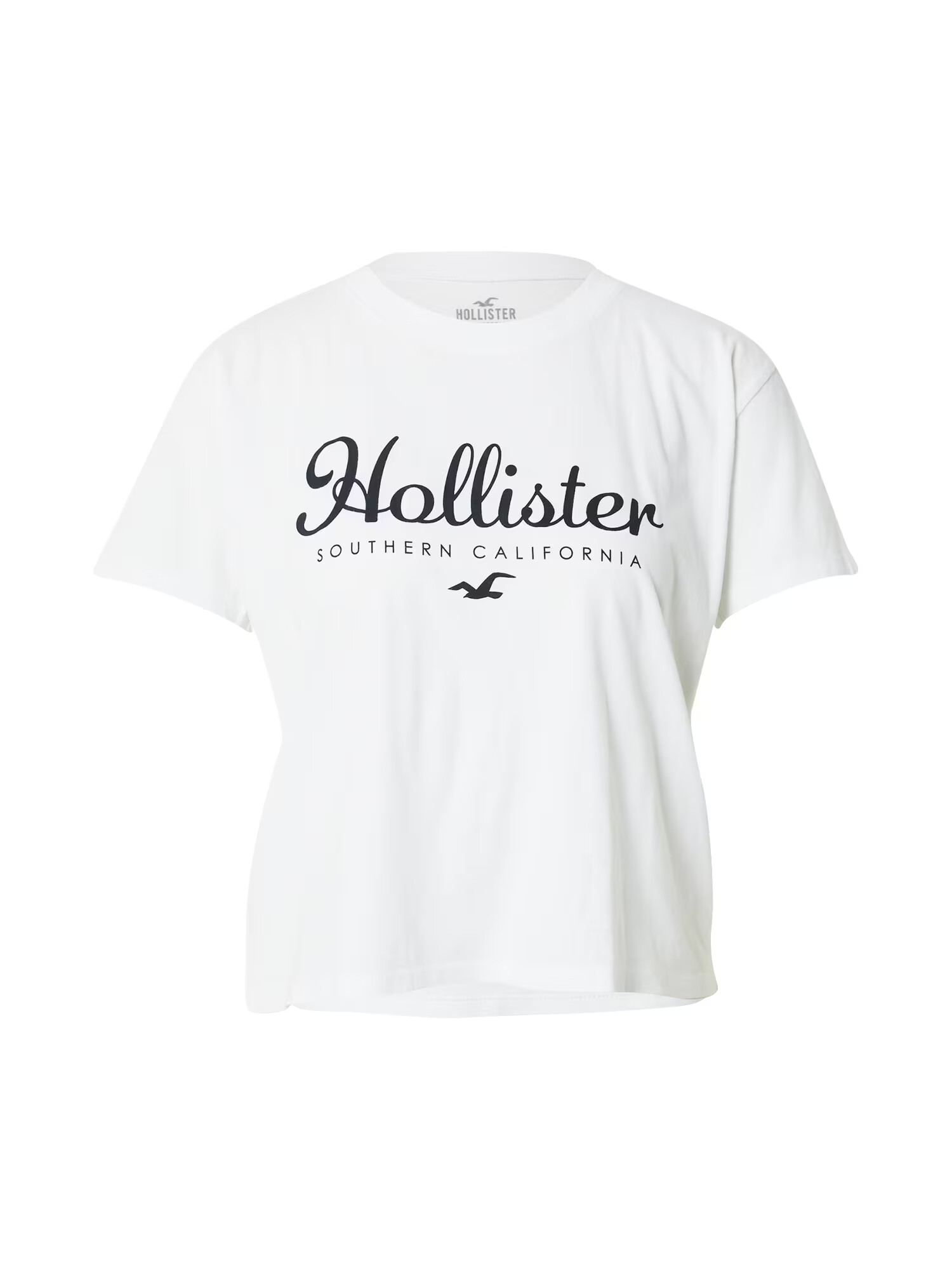 HOLLISTER Tricou negru / alb - Pled.ro