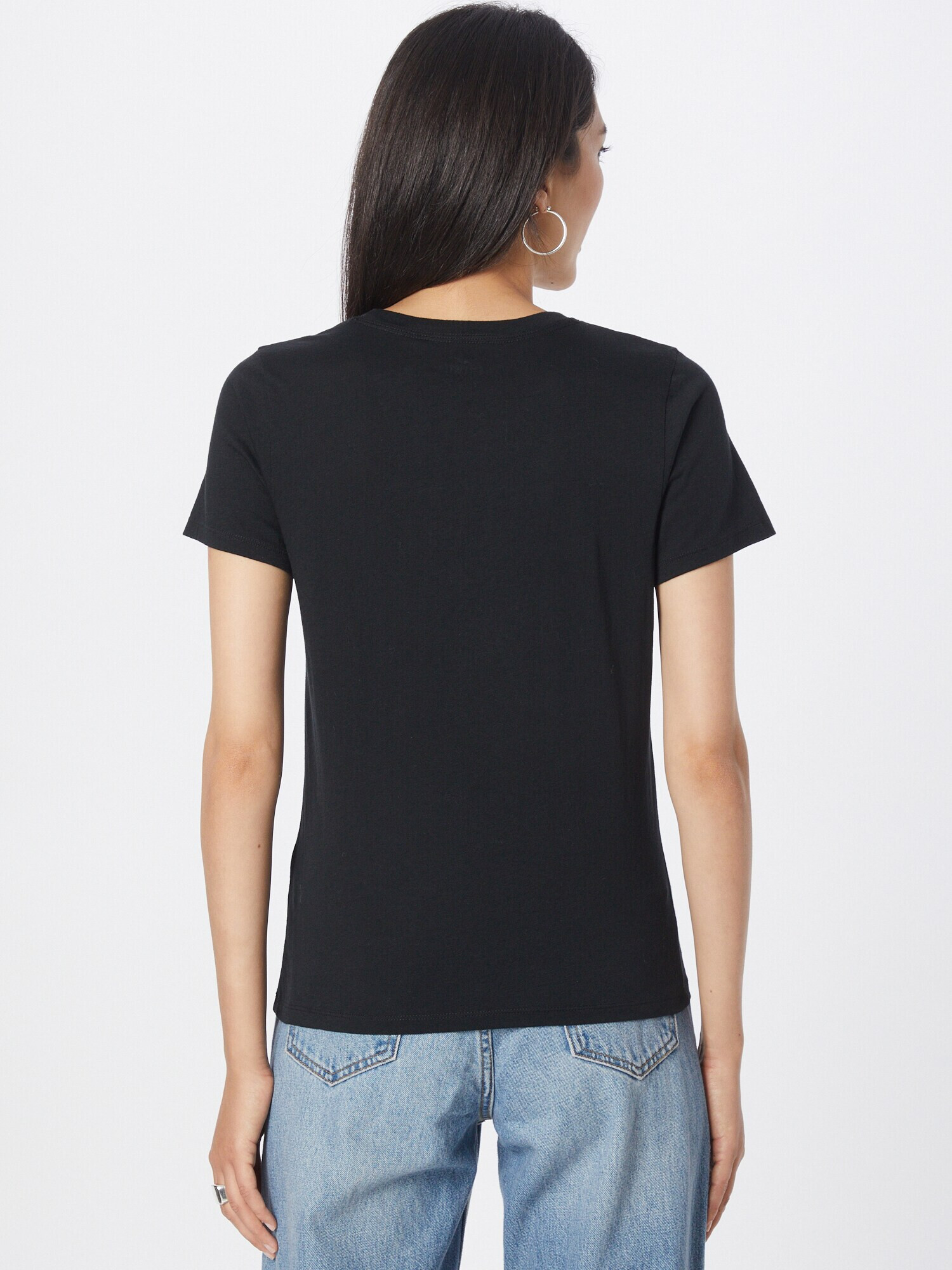 HOLLISTER Tricou negru / alb - Pled.ro