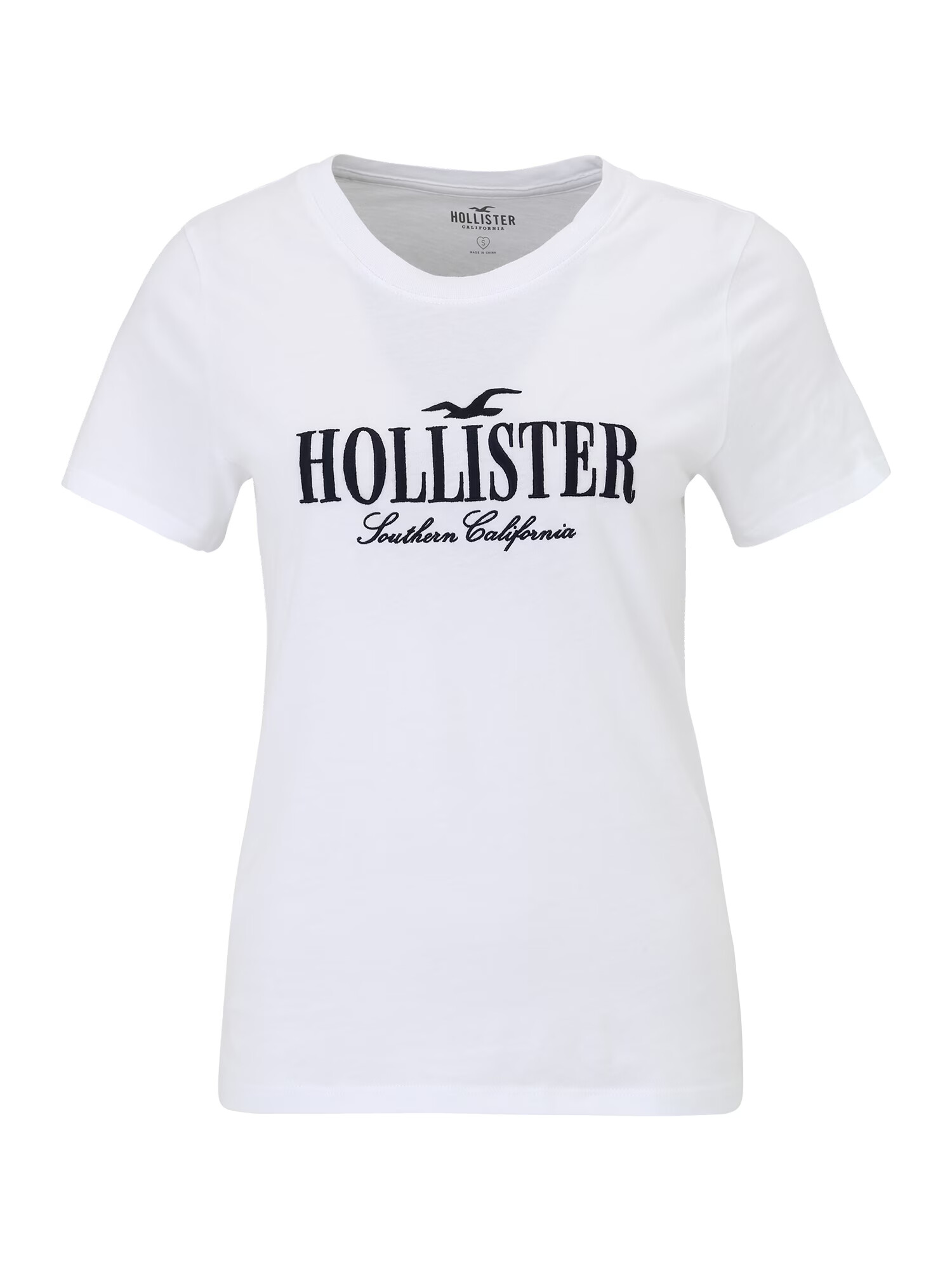 HOLLISTER Tricou negru / alb - Pled.ro