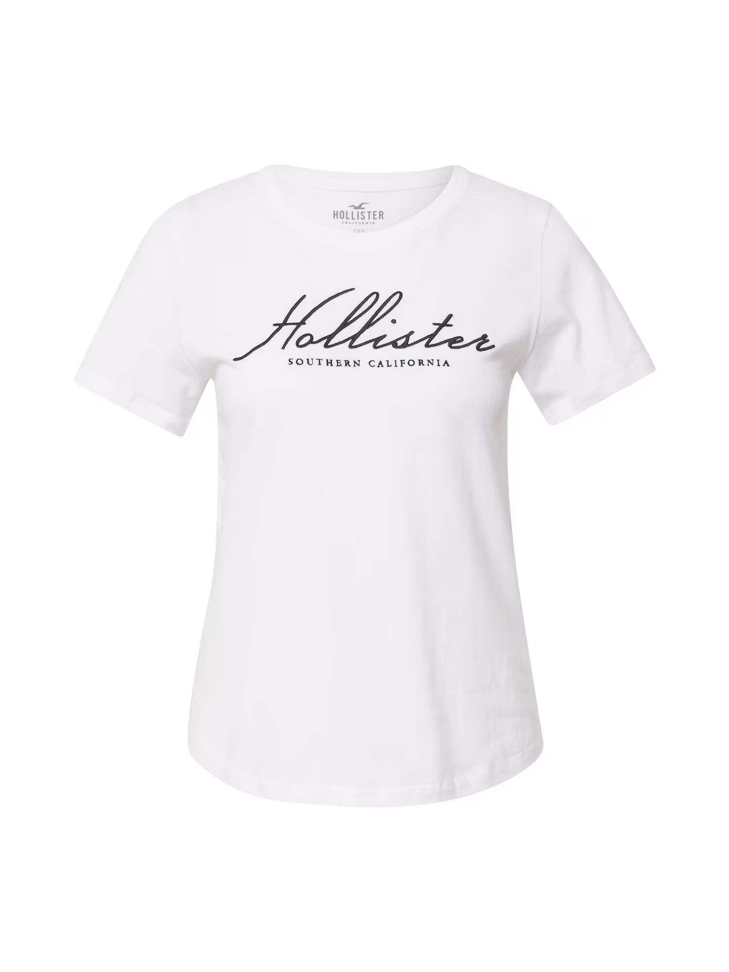 HOLLISTER Tricou negru / alb - Pled.ro