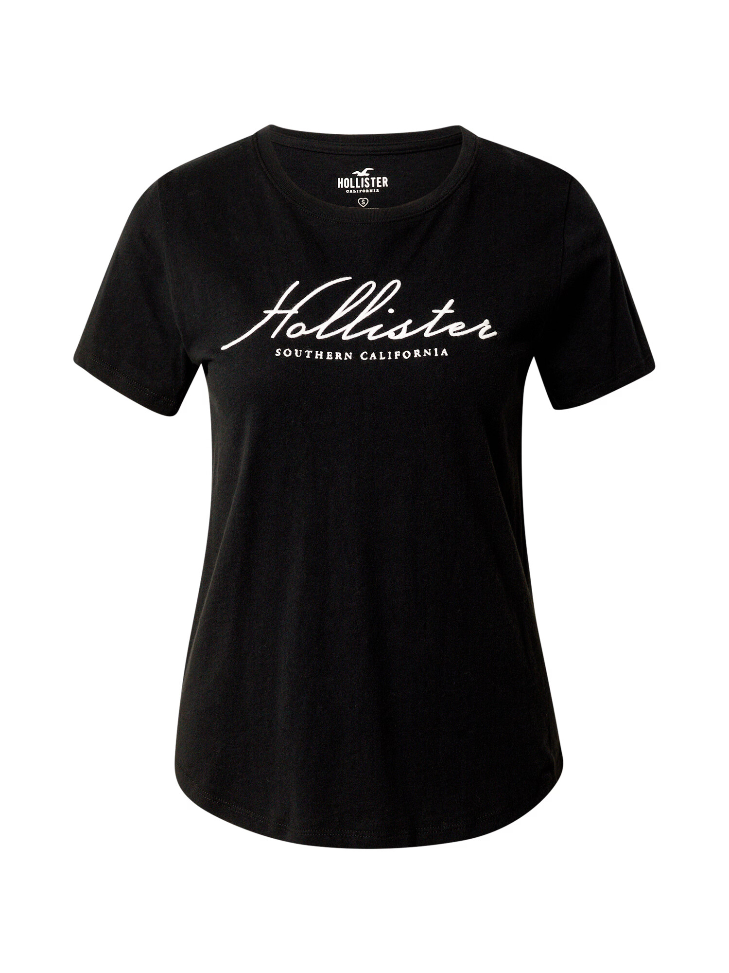 HOLLISTER Tricou negru / alb - Pled.ro