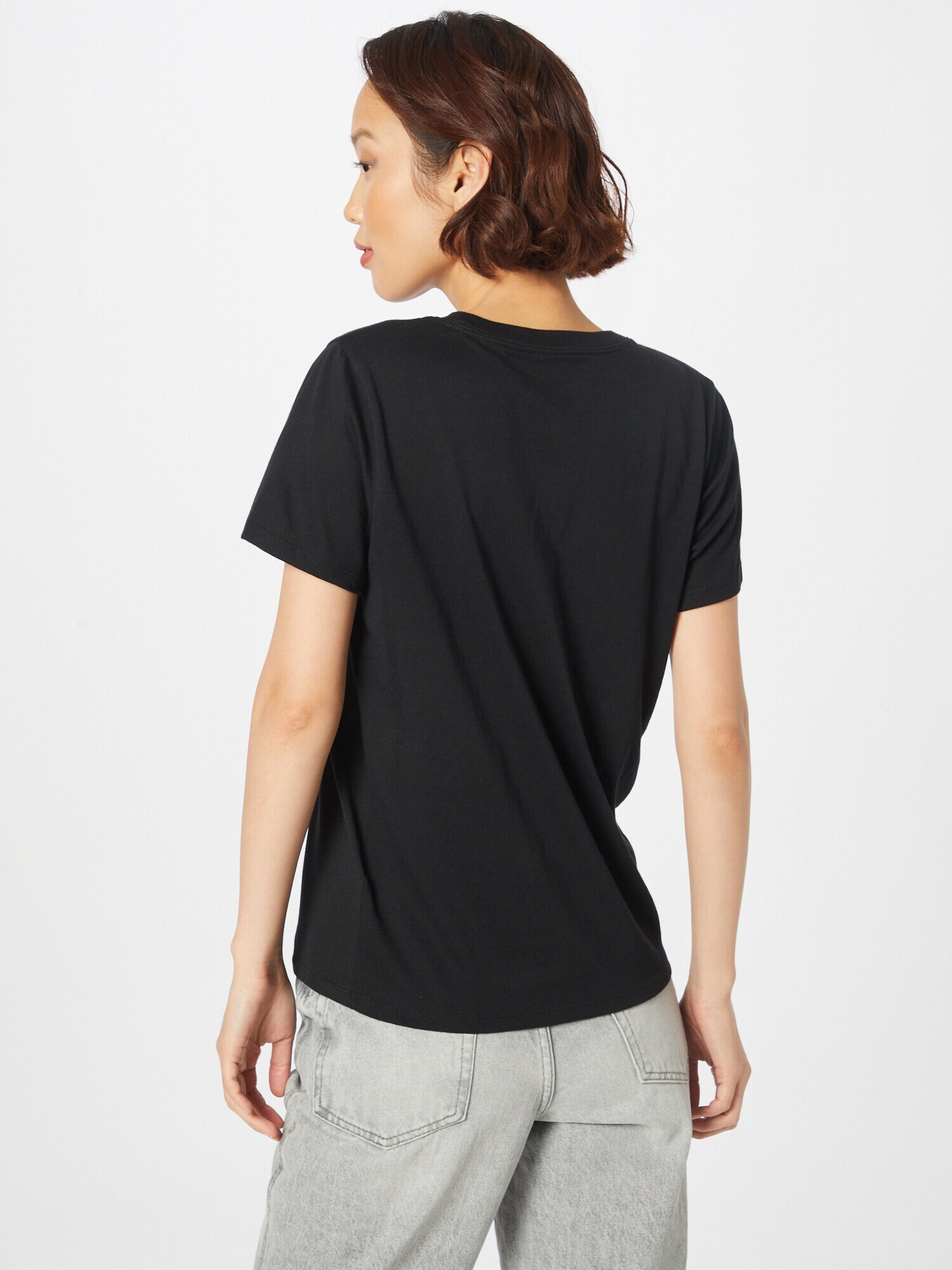 HOLLISTER Tricou negru / alb - Pled.ro