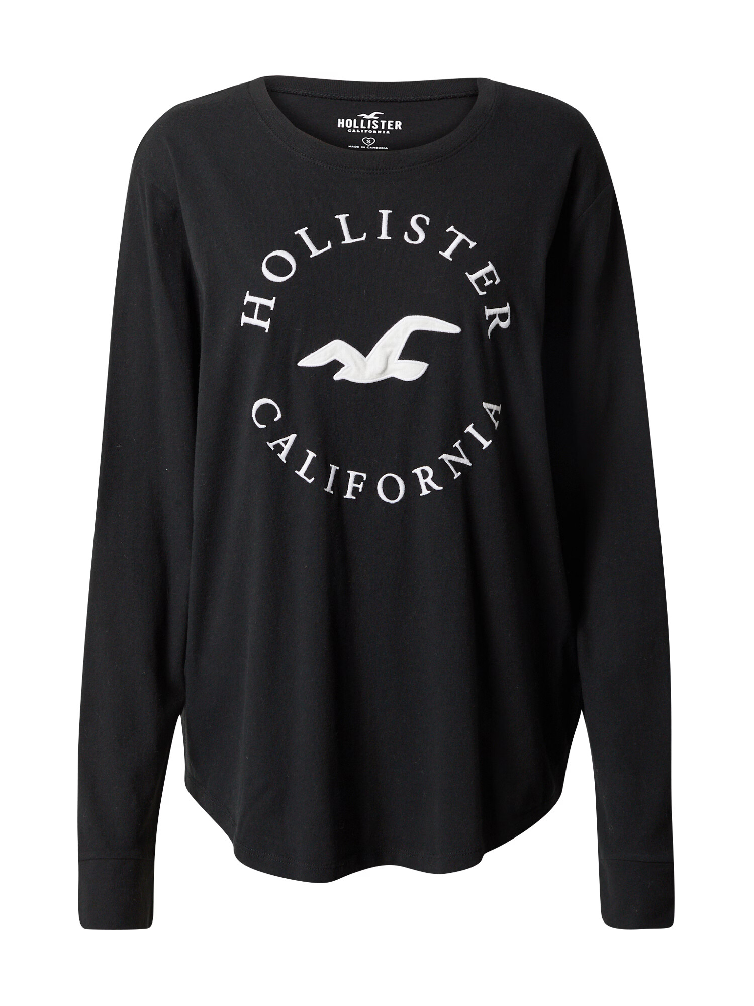 HOLLISTER Tricou negru / alb - Pled.ro