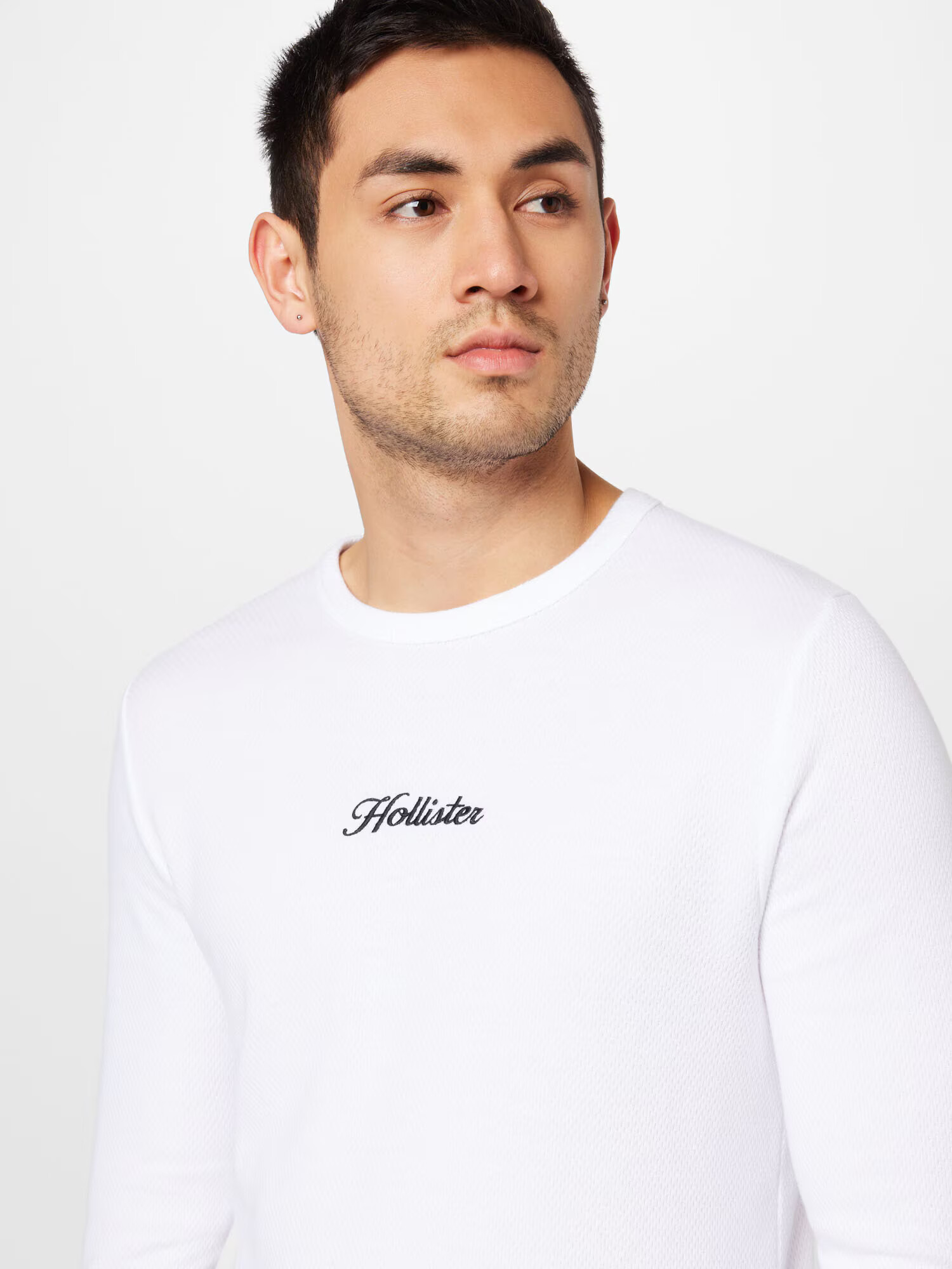 HOLLISTER Tricou negru / alb - Pled.ro