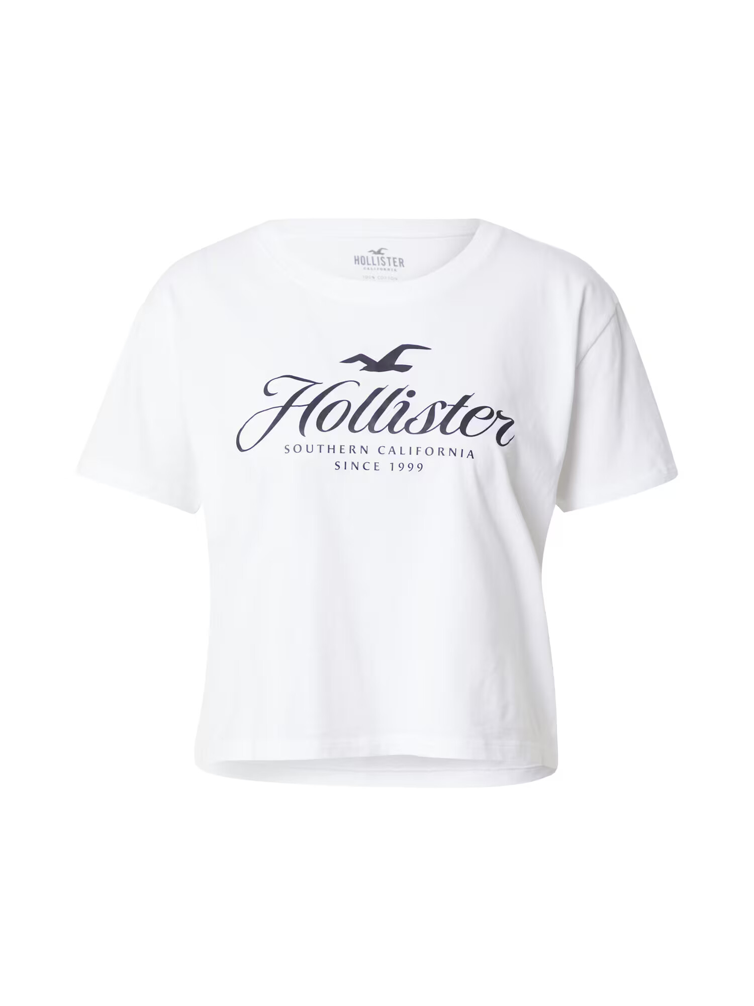 HOLLISTER Tricou negru / alb - Pled.ro