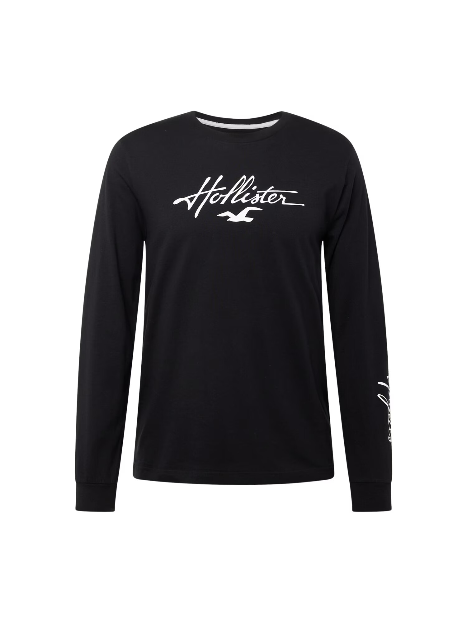 HOLLISTER Tricou negru / alb - Pled.ro