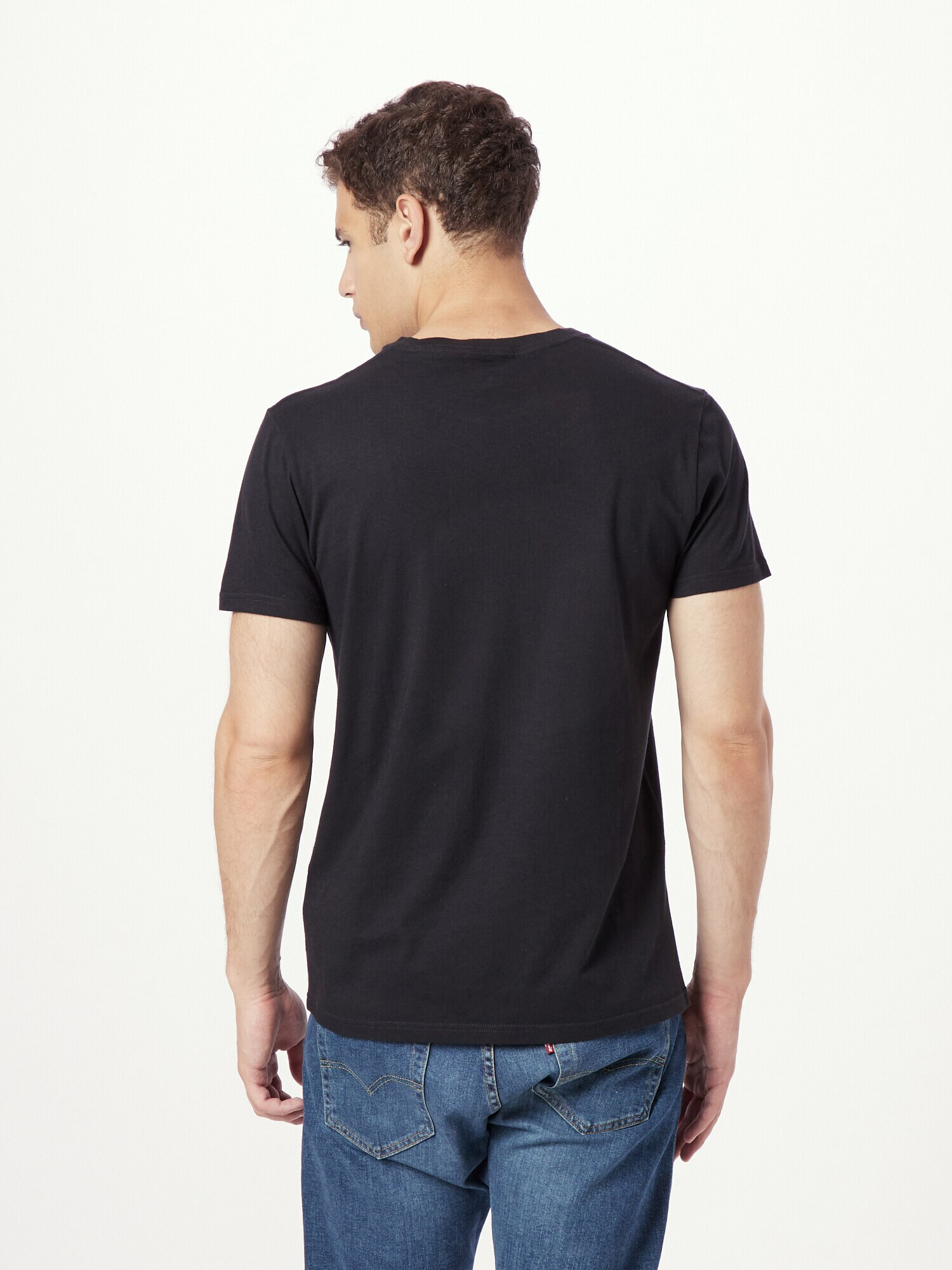 HOLLISTER Tricou negru / alb murdar - Pled.ro