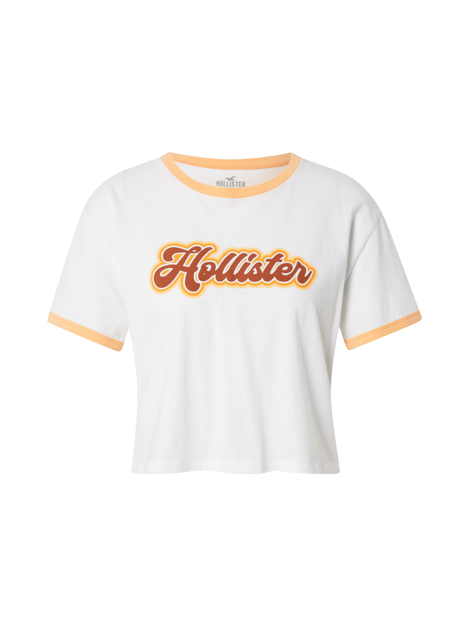 HOLLISTER Tricou portocaliu piersică / roșu carmin / alb - Pled.ro