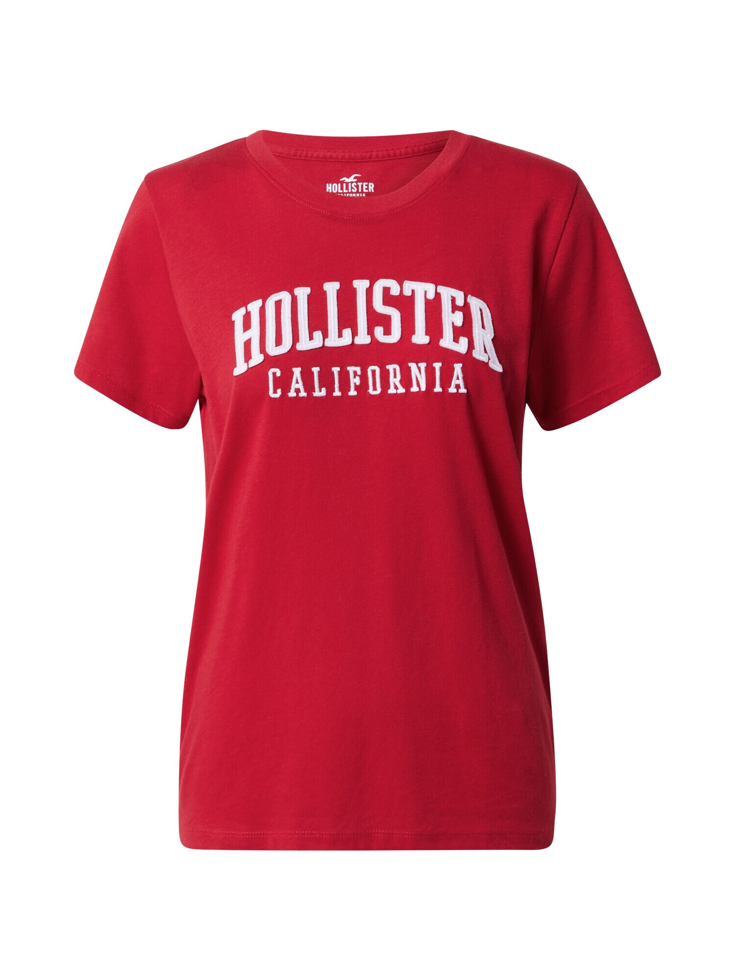 HOLLISTER Tricou roșu / alb - Pled.ro