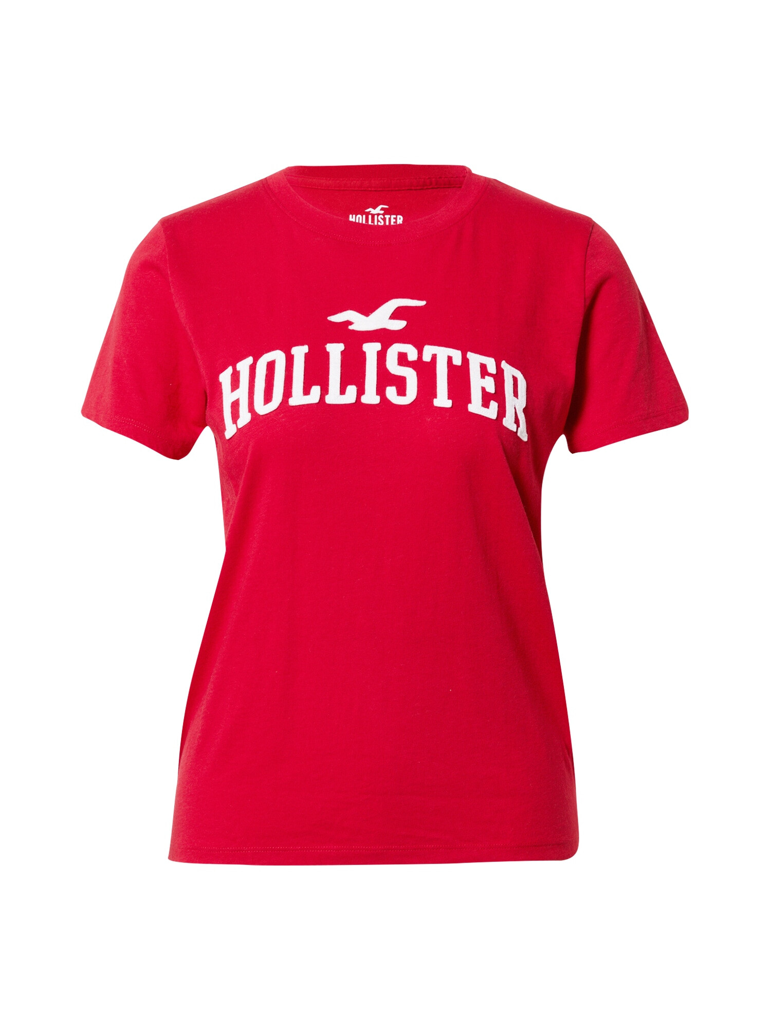 HOLLISTER Tricou roșu / alb - Pled.ro