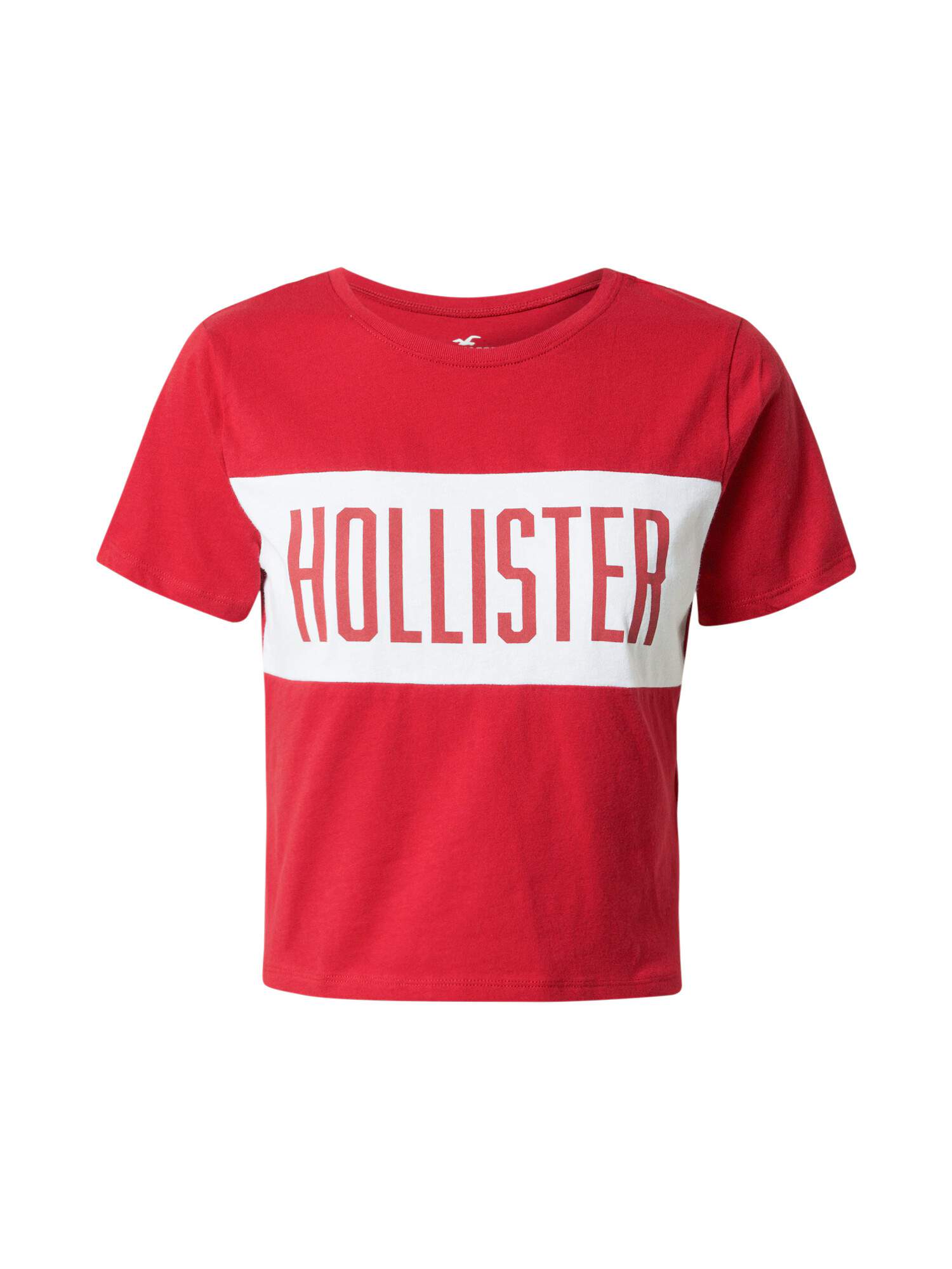 HOLLISTER Tricou roșu / alb - Pled.ro