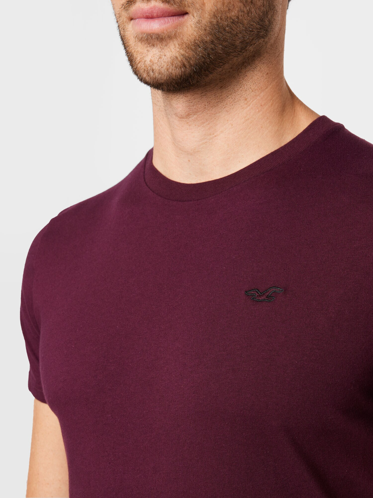 HOLLISTER Tricou roșu burgundy - Pled.ro