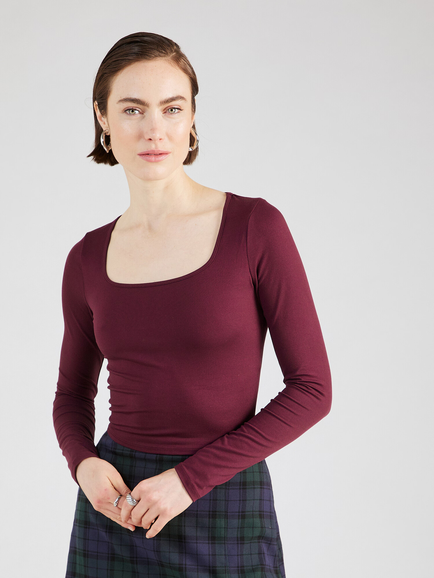 HOLLISTER Tricou roșu burgundy - Pled.ro