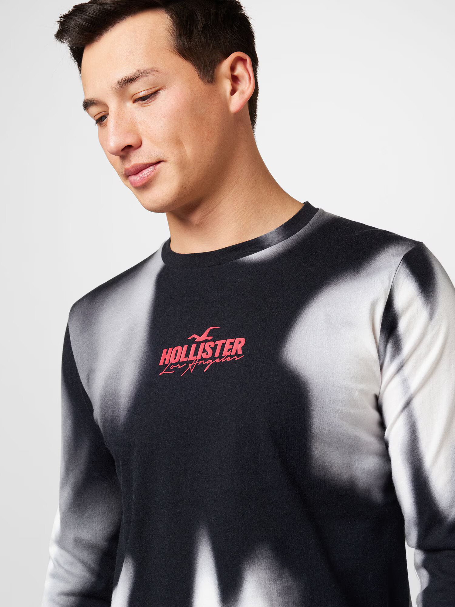 HOLLISTER Tricou roșu deschis / negru / alb - Pled.ro