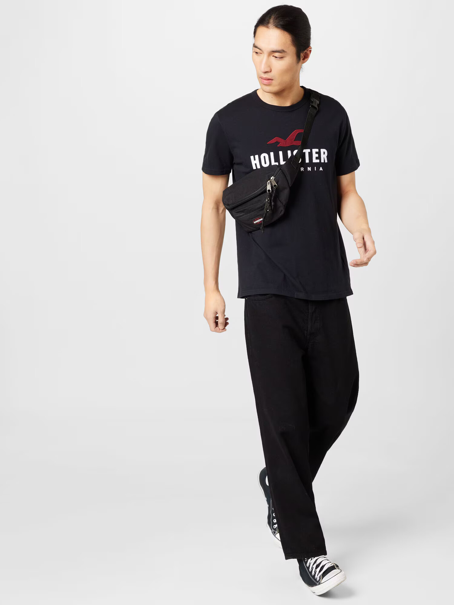 HOLLISTER Tricou roşu închis / negru / alb - Pled.ro