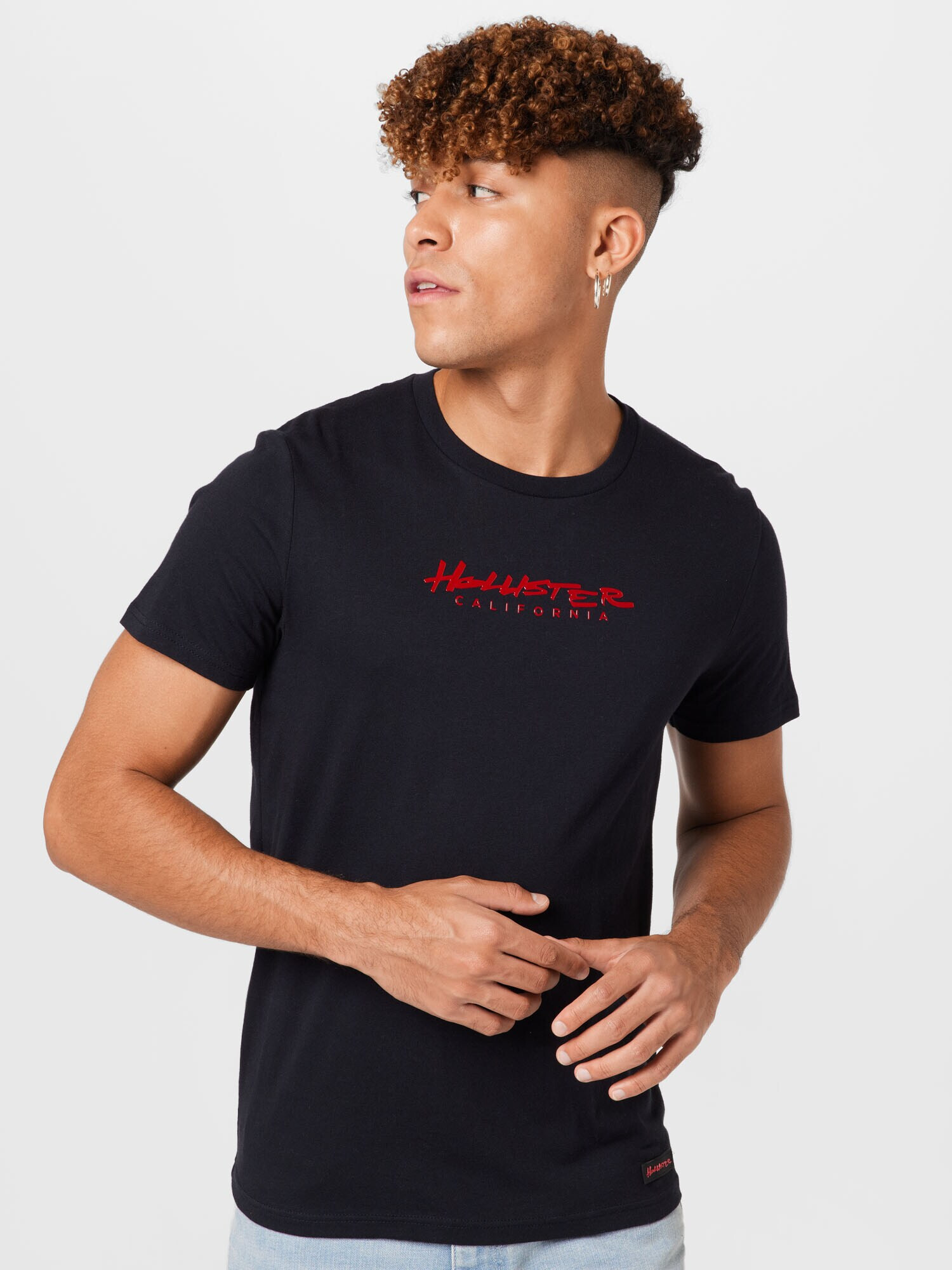 HOLLISTER Tricou roșu / negru - Pled.ro