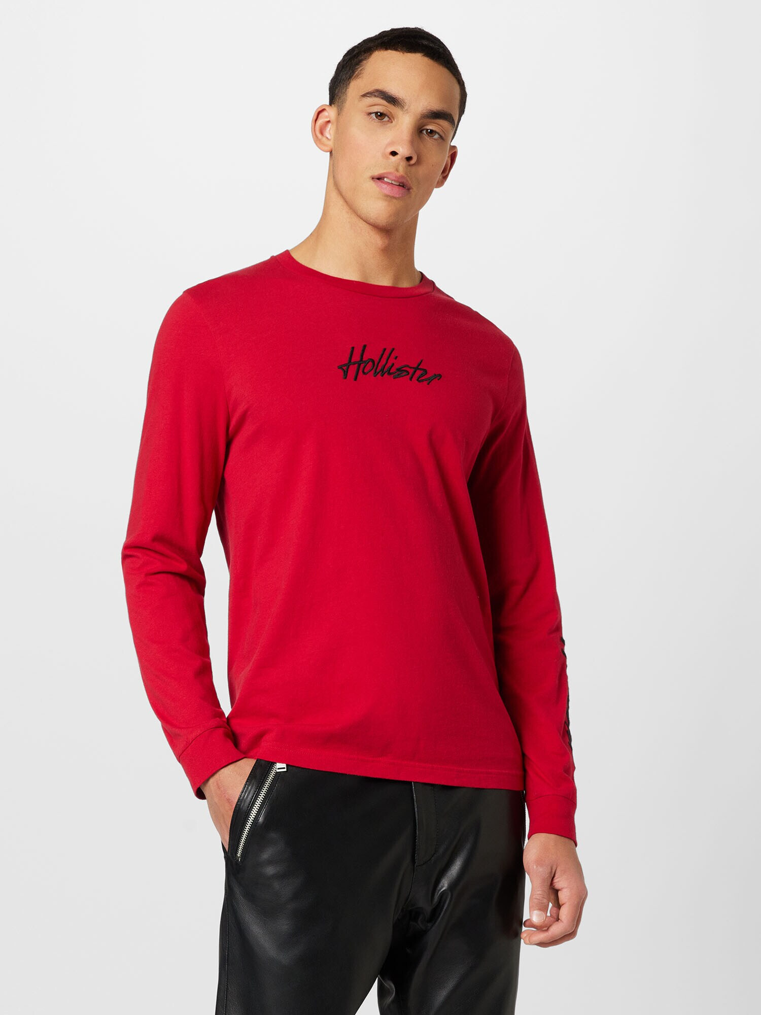 HOLLISTER Tricou roșu / negru - Pled.ro