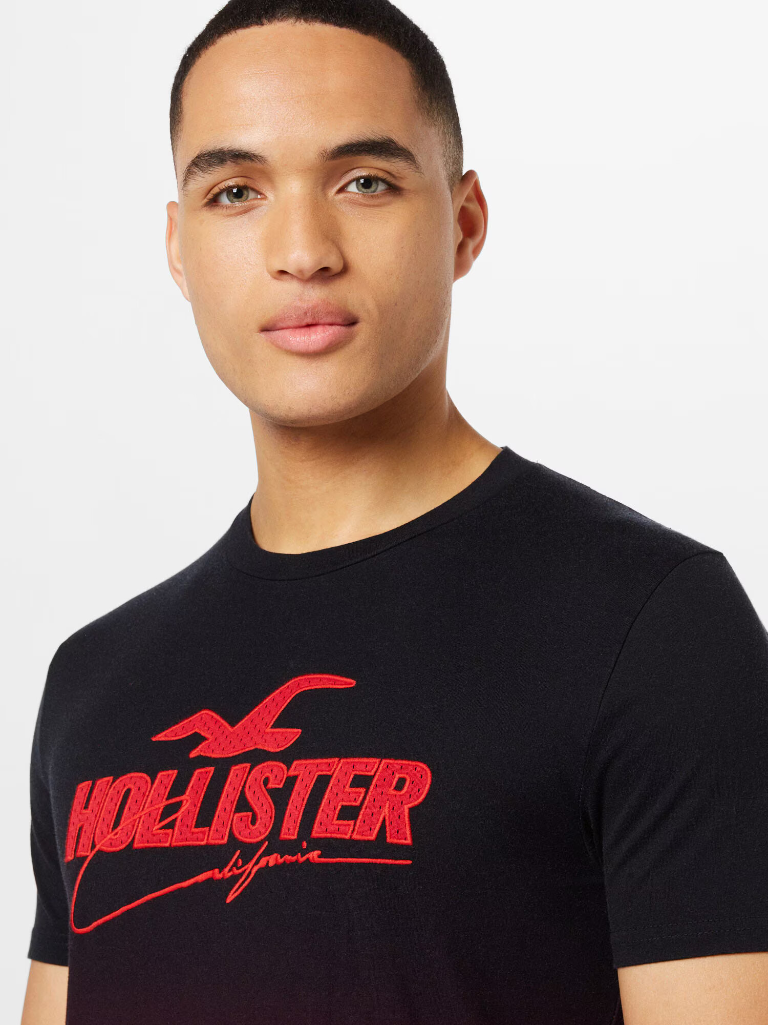 HOLLISTER Tricou roșu / negru - Pled.ro