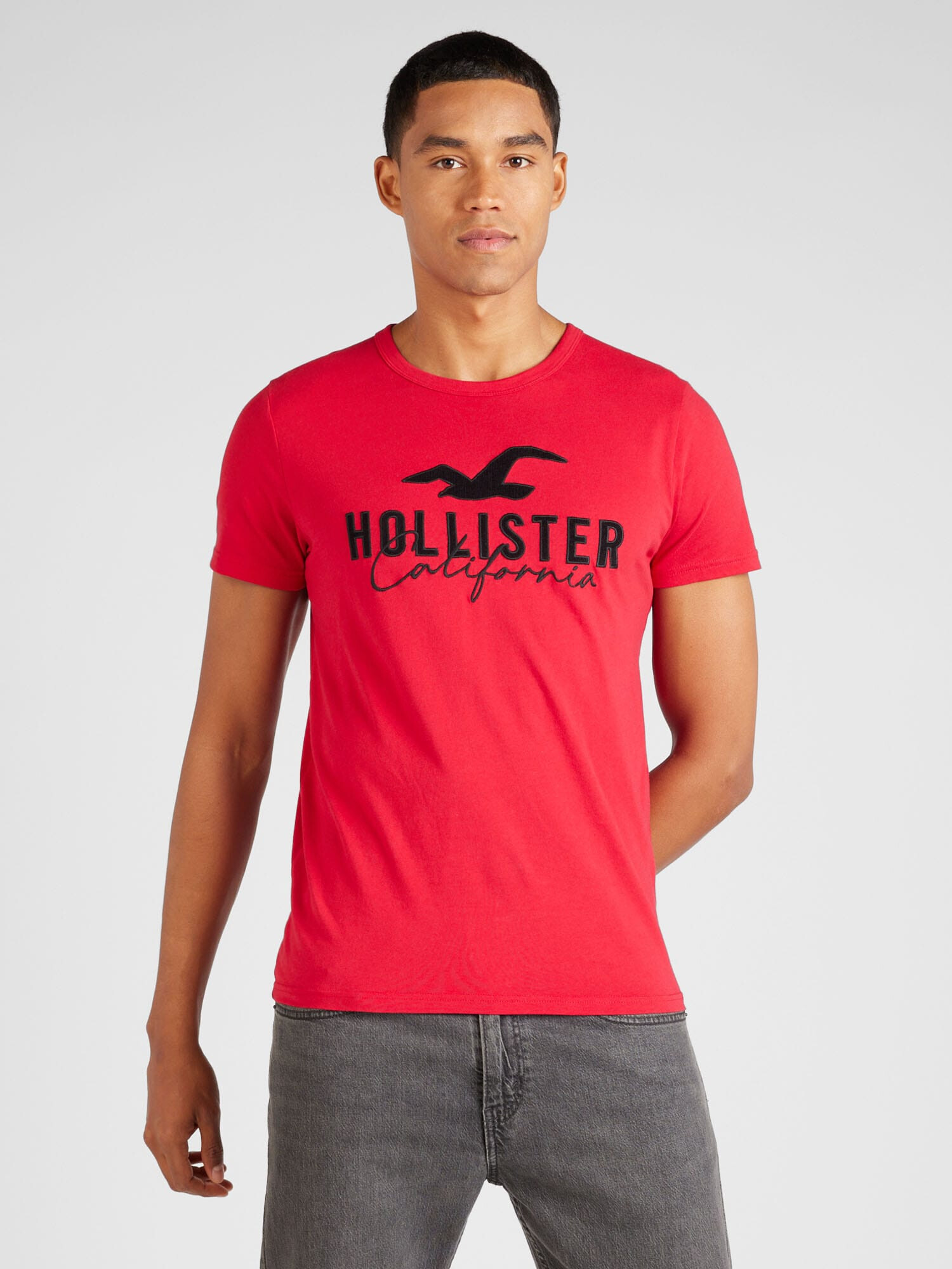 HOLLISTER Tricou roșu / negru - Pled.ro