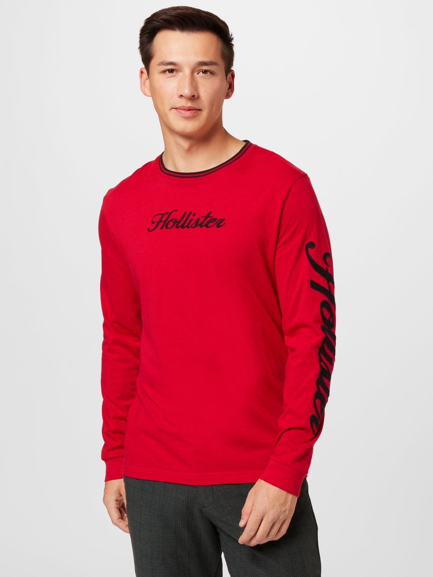 HOLLISTER Tricou roșu / negru - Pled.ro