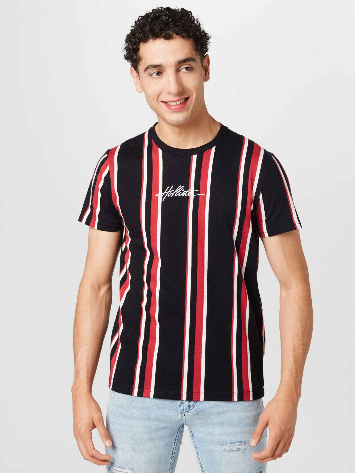 HOLLISTER Tricou roșu / negru / alb - Pled.ro