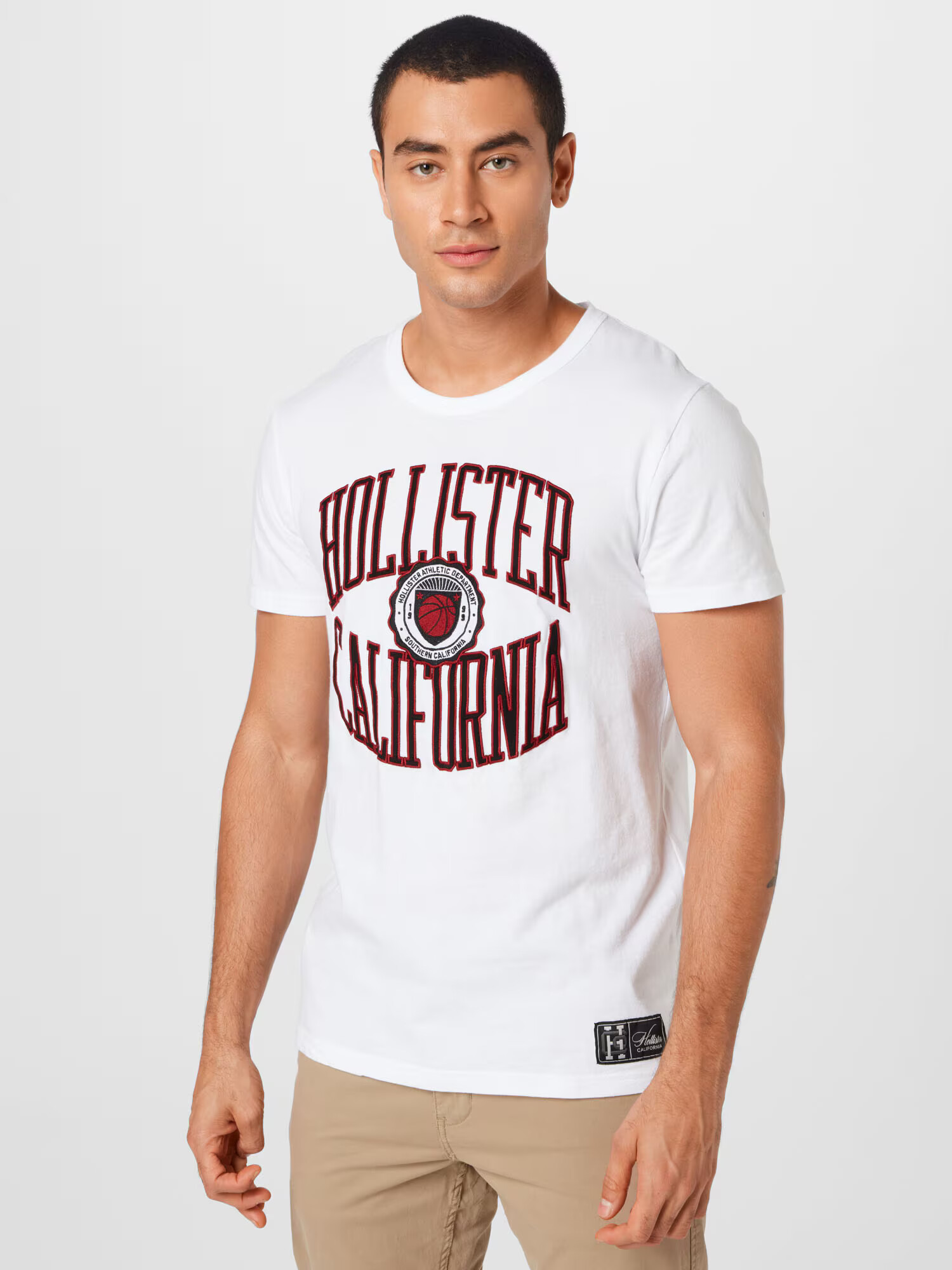 HOLLISTER Tricou roșu / negru / alb - Pled.ro