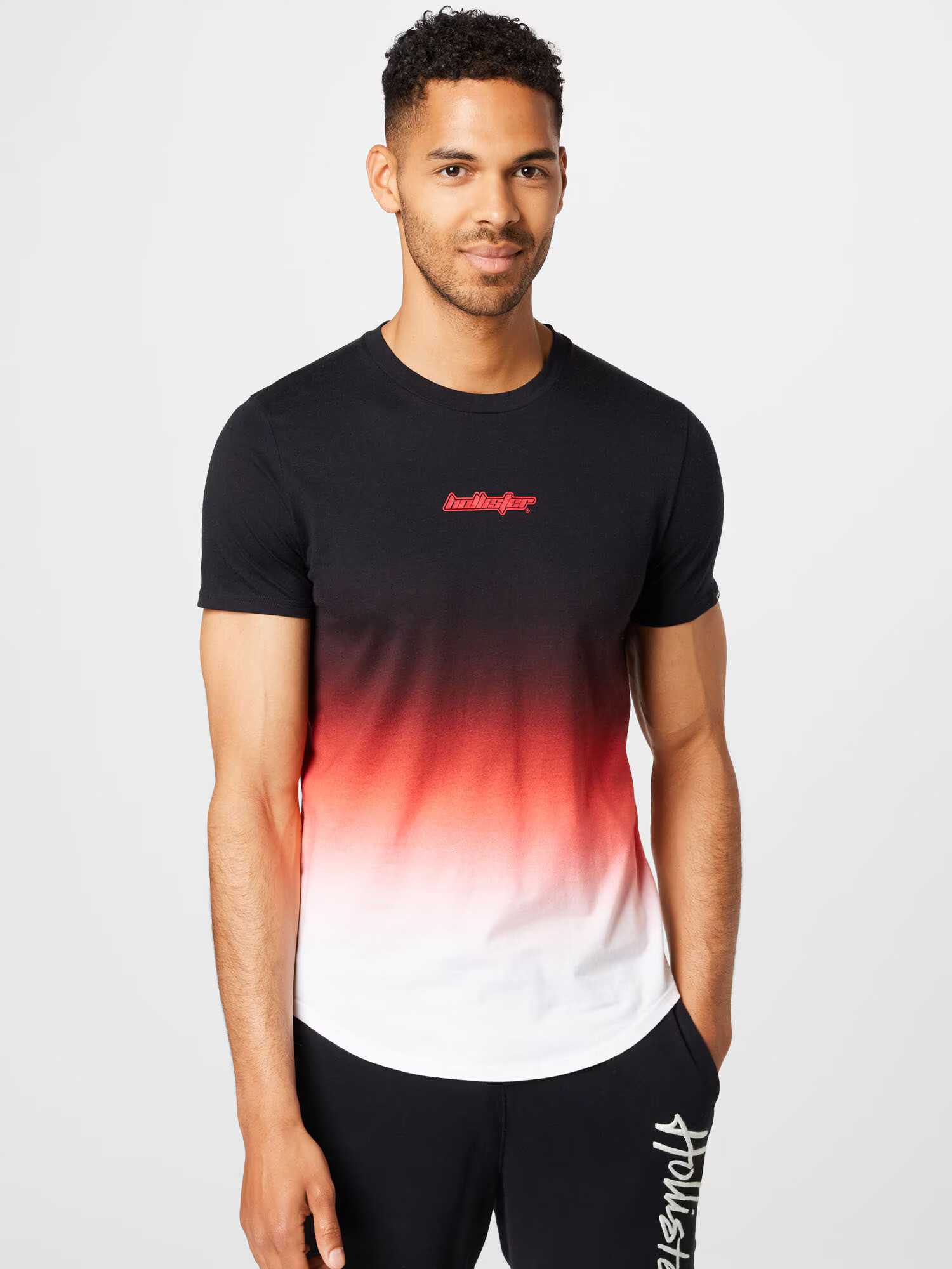 HOLLISTER Tricou roșu / negru / alb - Pled.ro