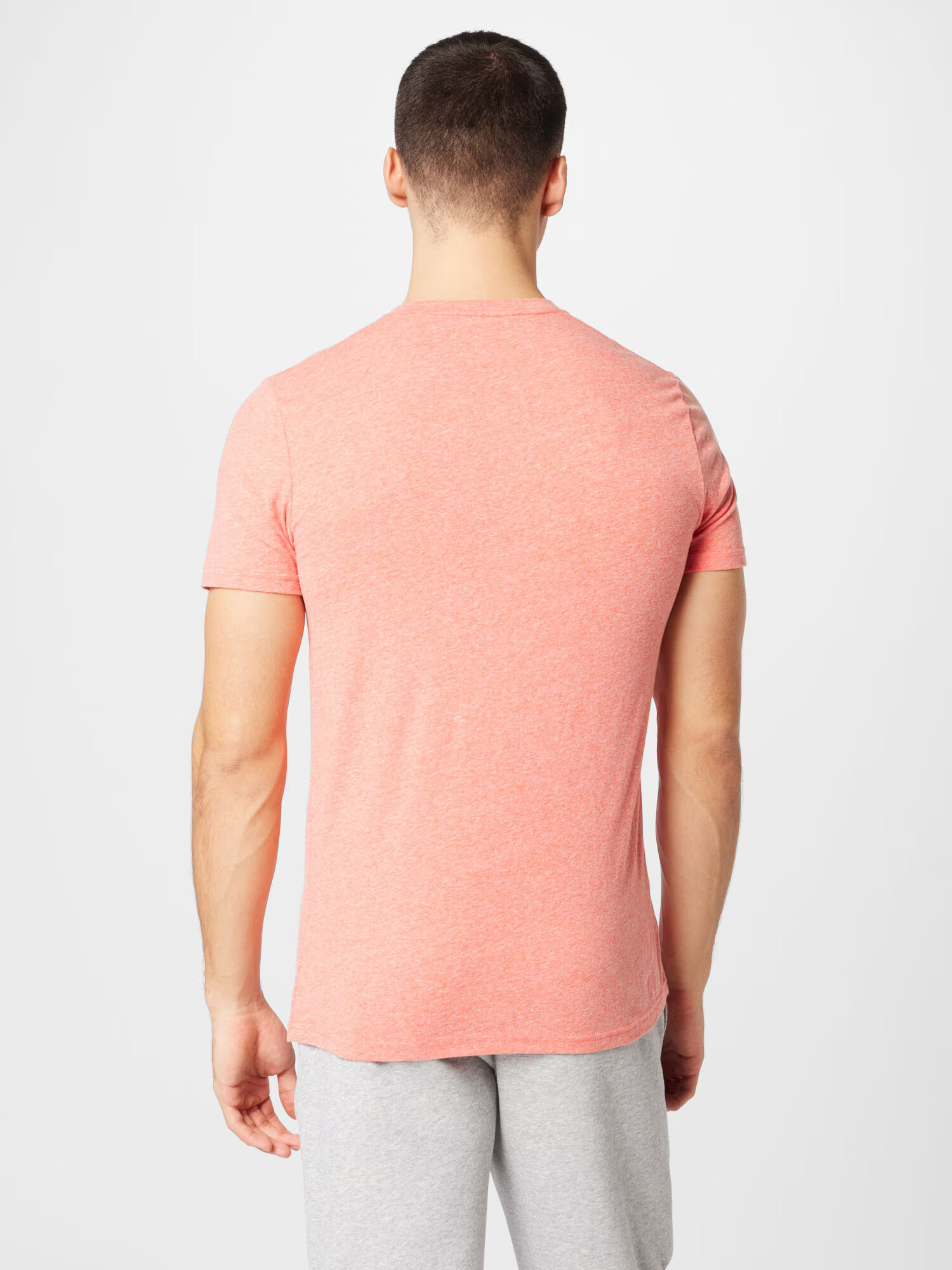 HOLLISTER Tricou roz pastel / alb - Pled.ro