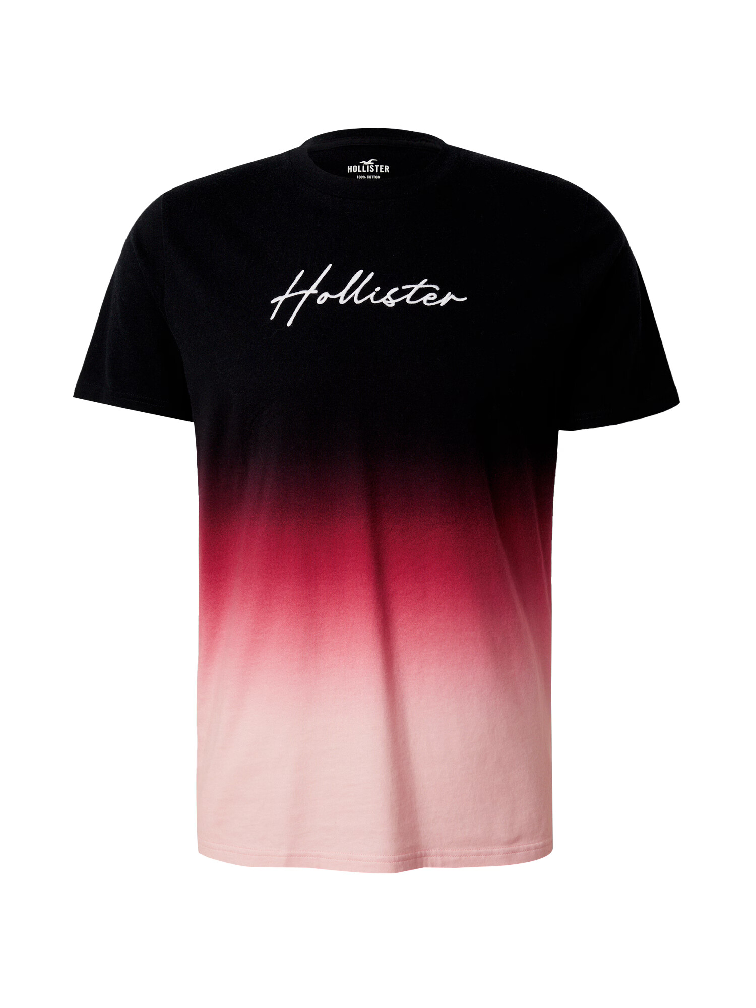 HOLLISTER Tricou roz / roz zmeură / negru / alb - Pled.ro