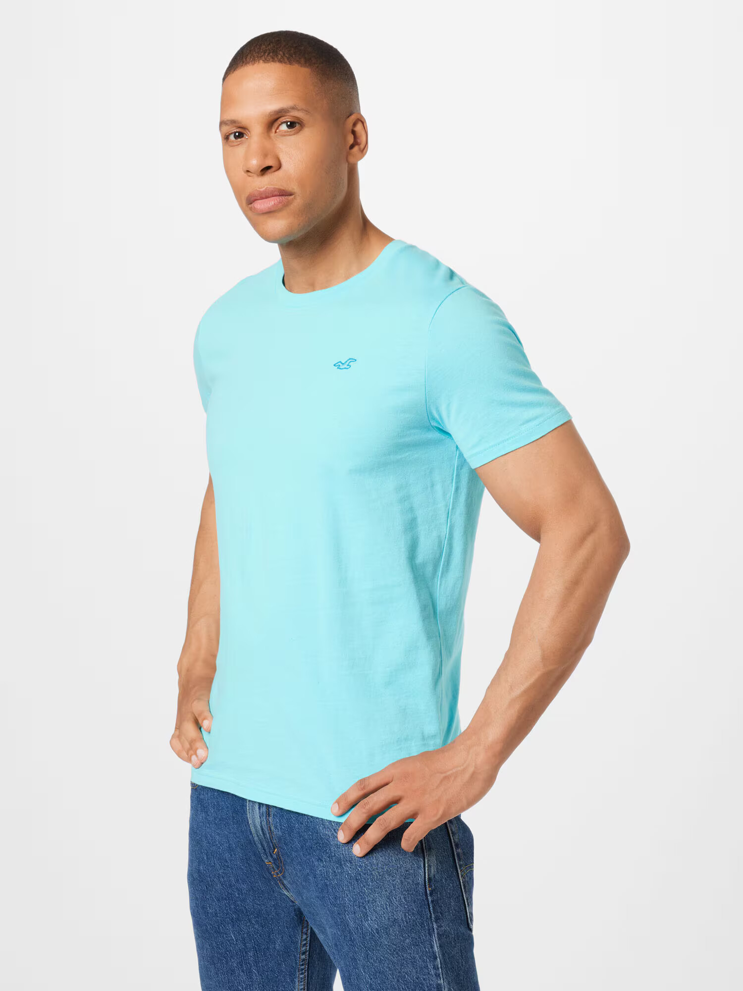 HOLLISTER Tricou turcoaz - Pled.ro