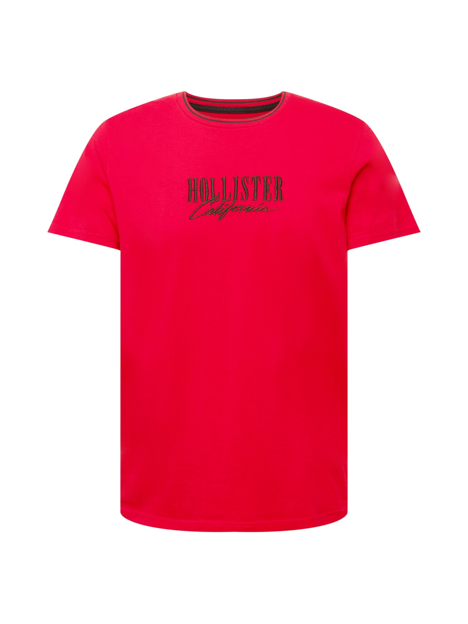 HOLLISTER Tricou 'VARSITY MAR' roșu cranberry / negru - Pled.ro