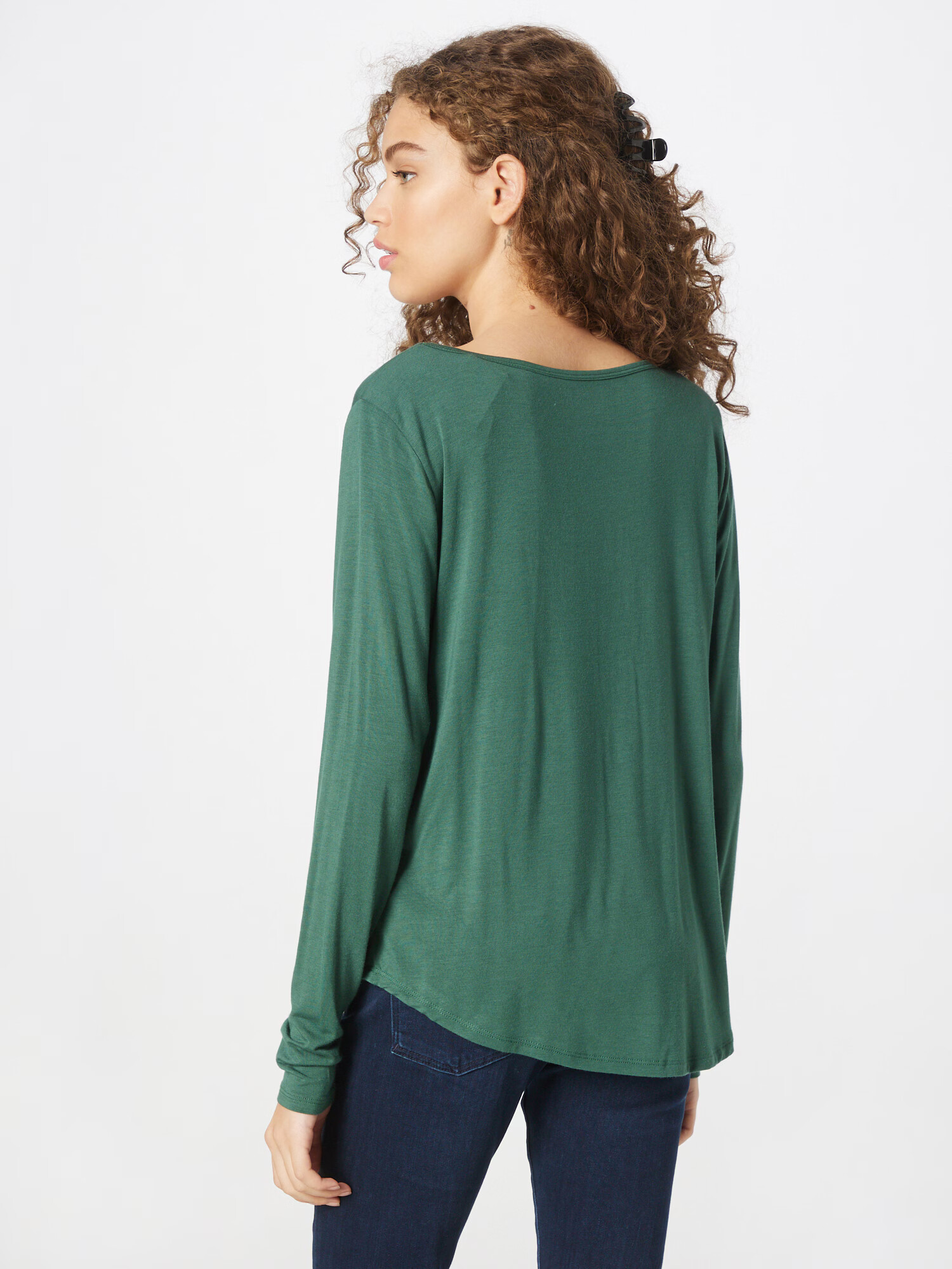 HOLLISTER Tricou verde / alb - Pled.ro