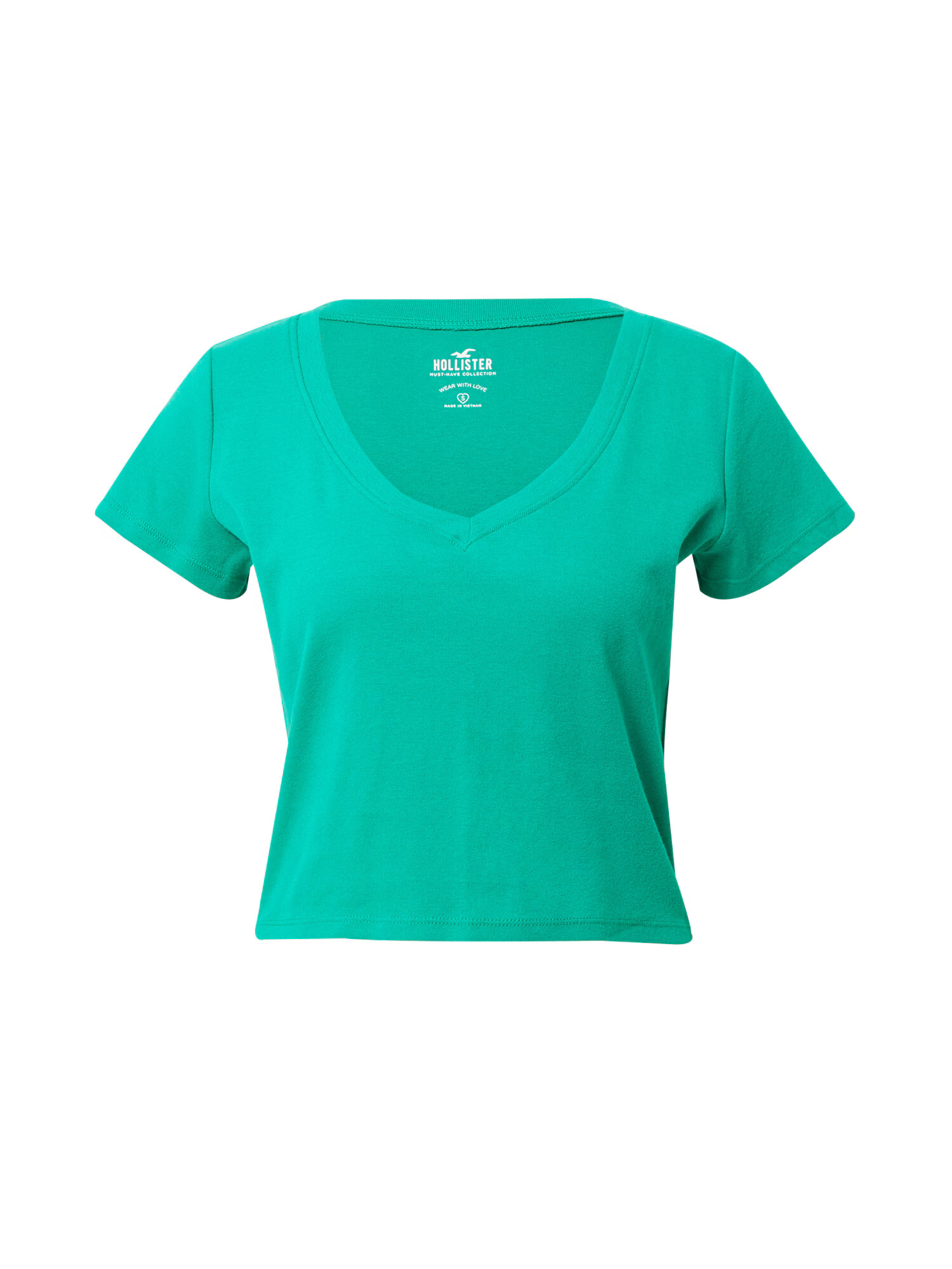 HOLLISTER Tricou verde jad - Pled.ro