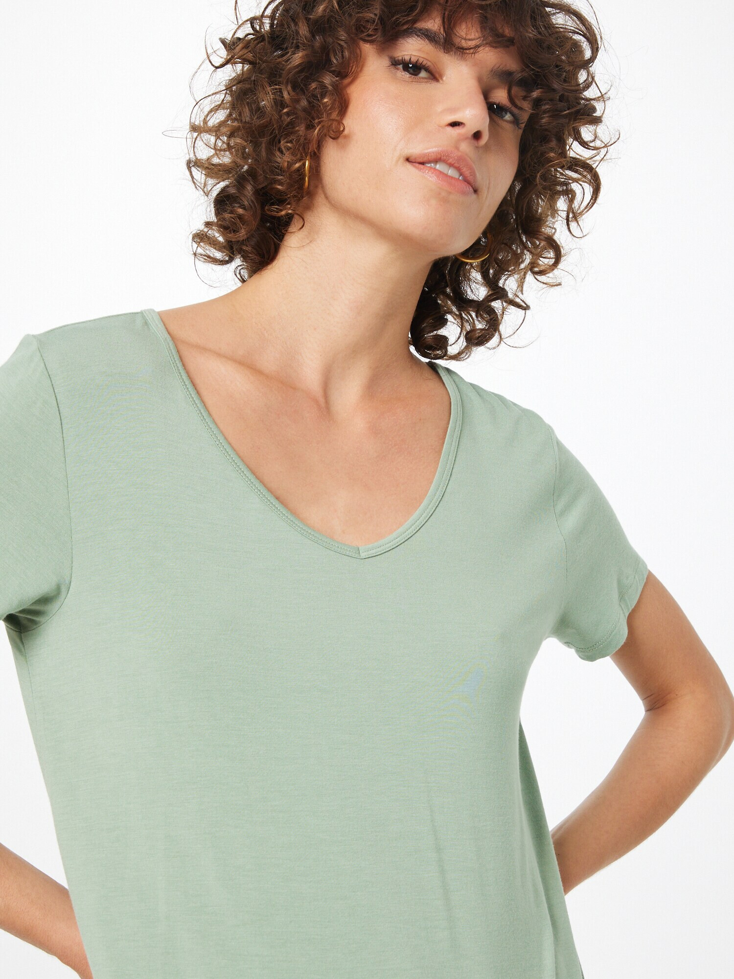 HOLLISTER Tricou verde mentă / negru / alb - Pled.ro