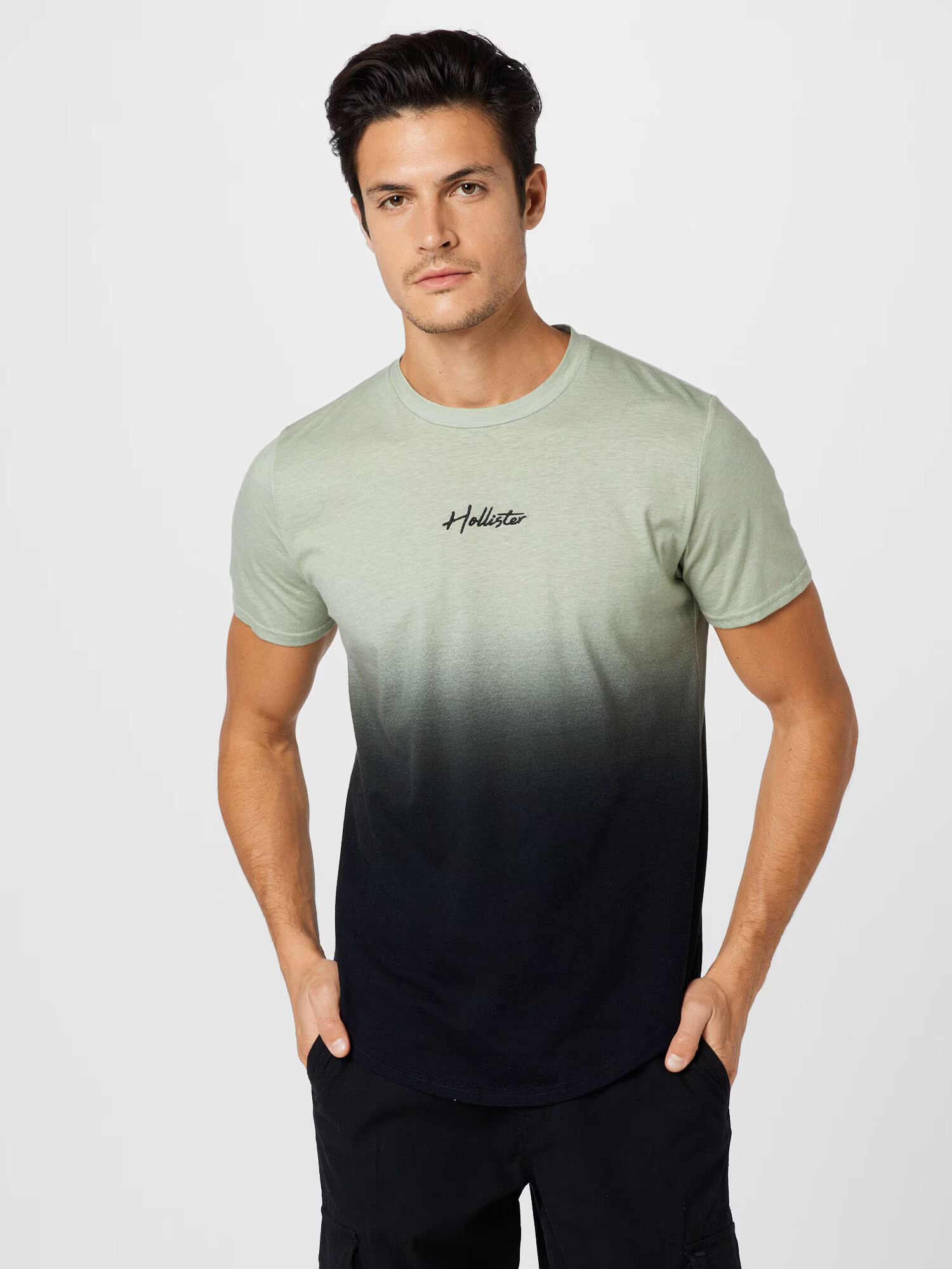 HOLLISTER Tricou verde mentă / verde închis - Pled.ro