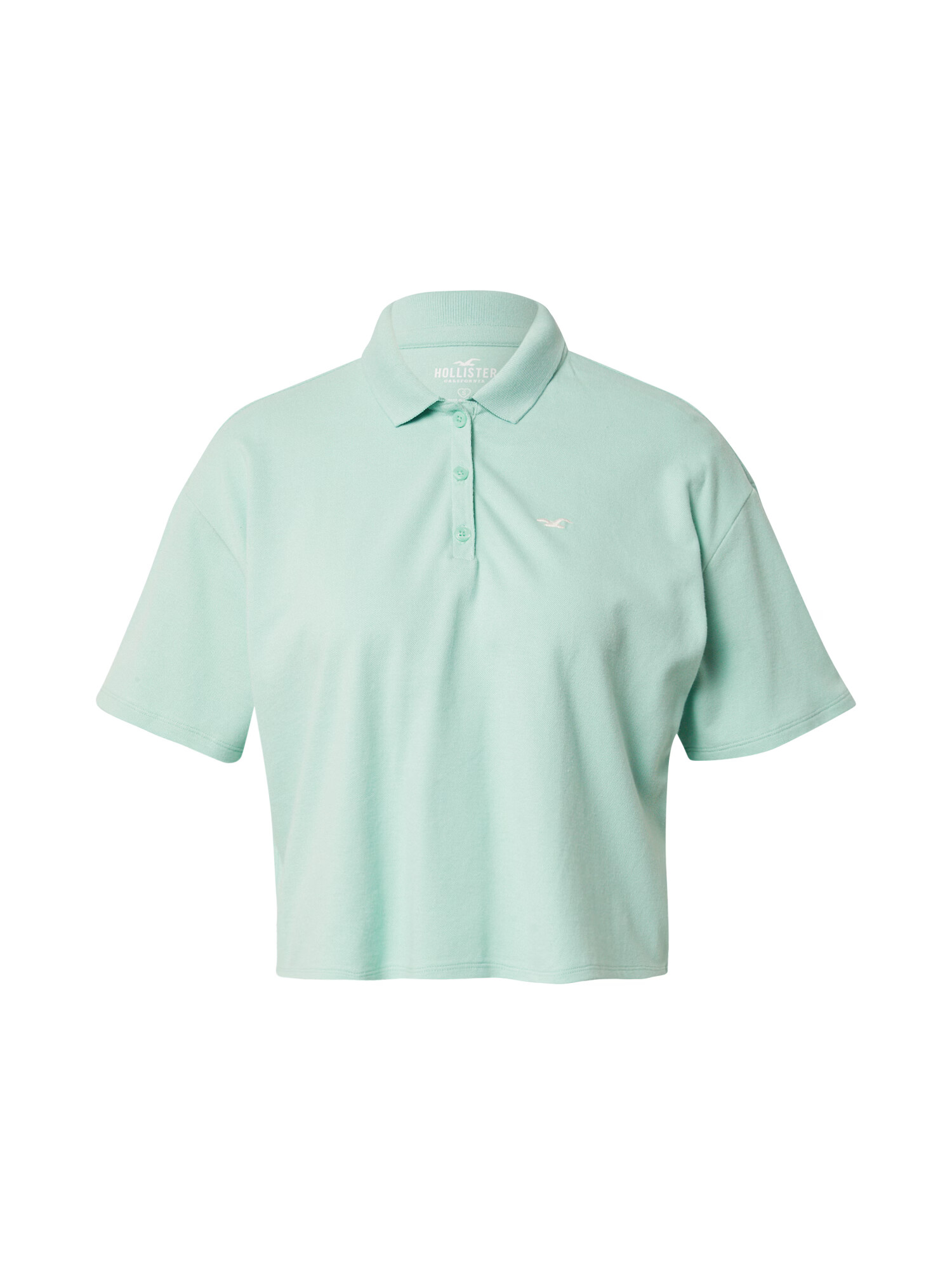 HOLLISTER Tricou verde pastel - Pled.ro