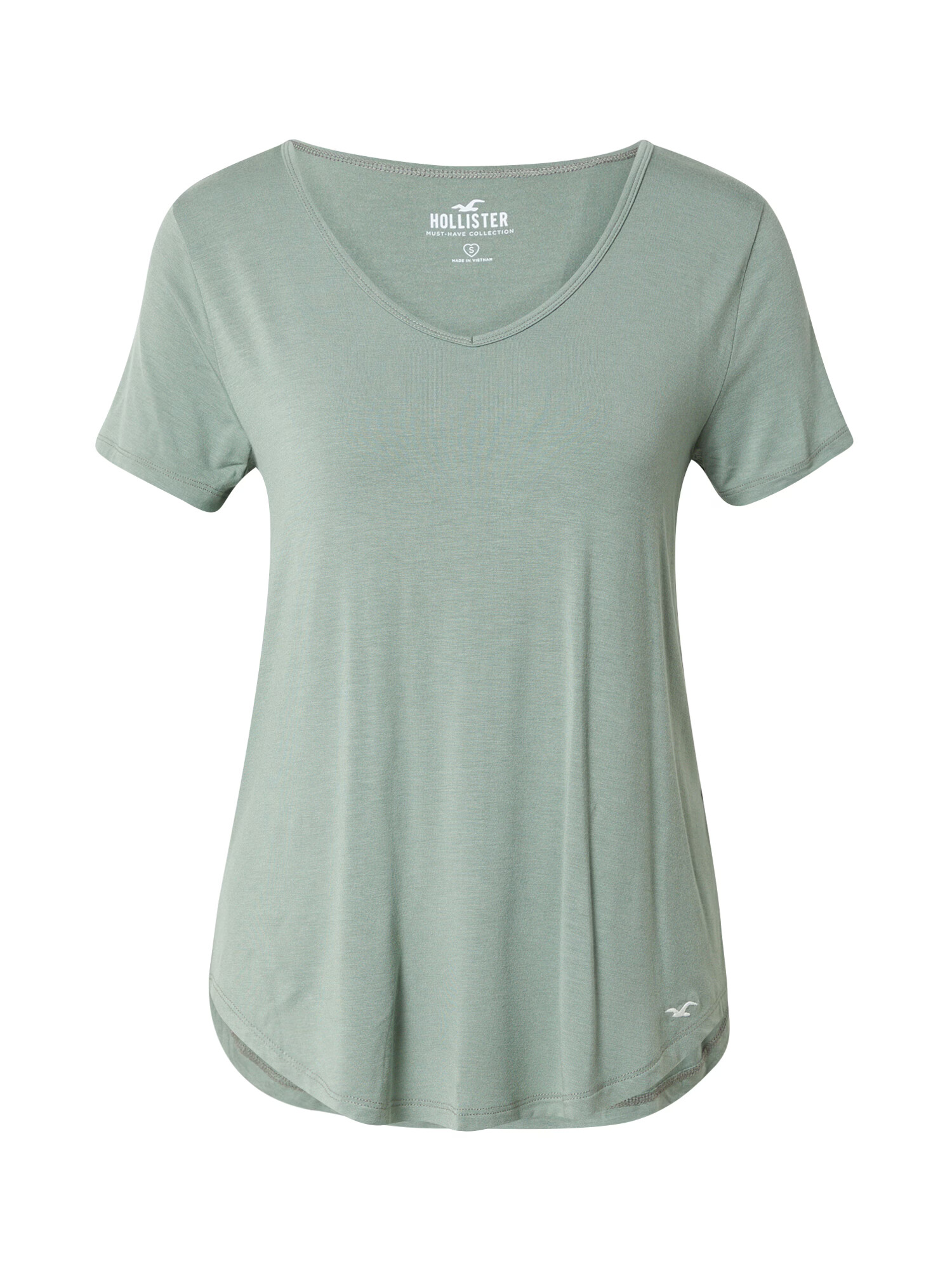 HOLLISTER Tricou verde pastel - Pled.ro