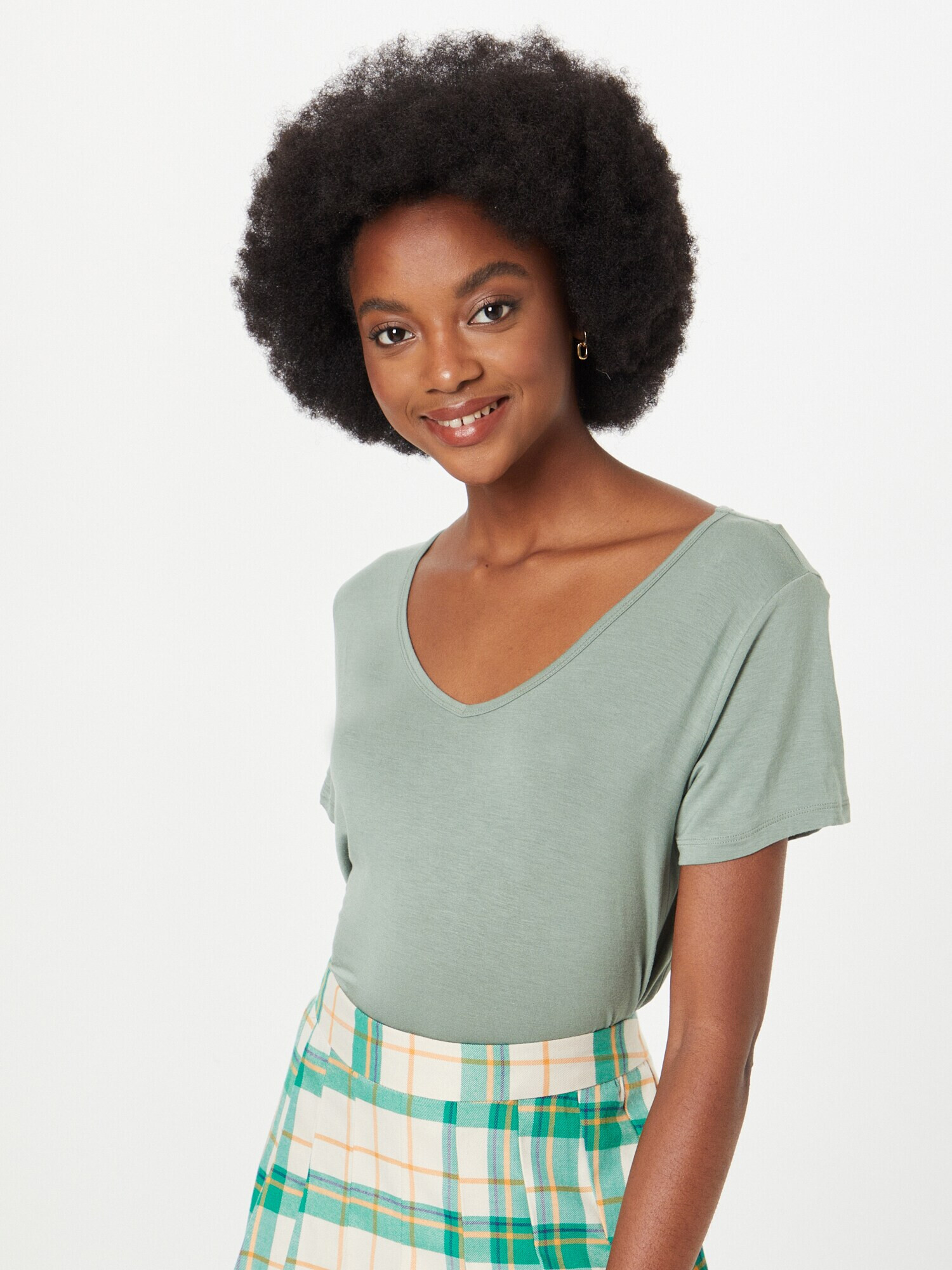 HOLLISTER Tricou verde pastel - Pled.ro