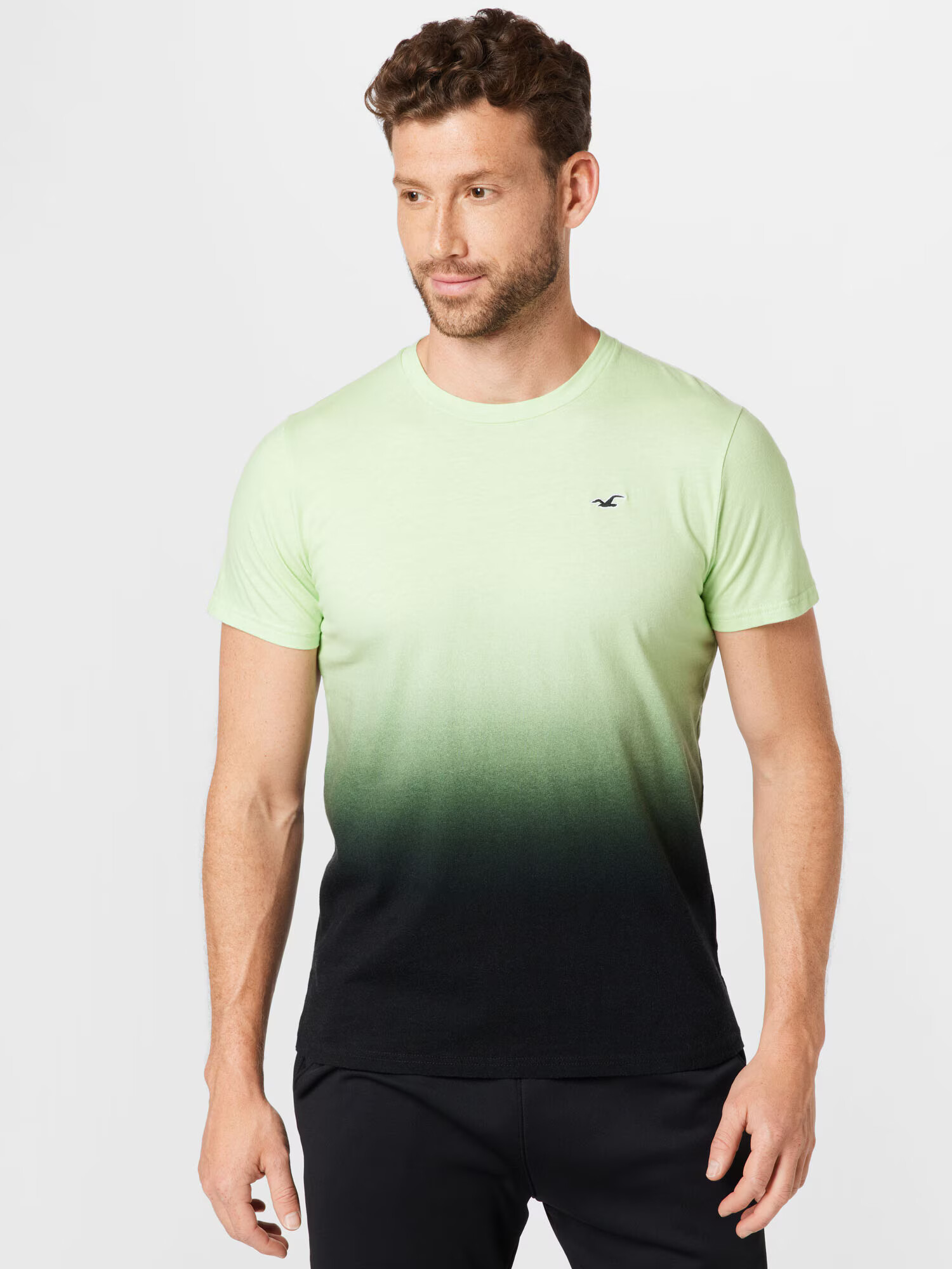 HOLLISTER Tricou verde pin / verde deschis - Pled.ro