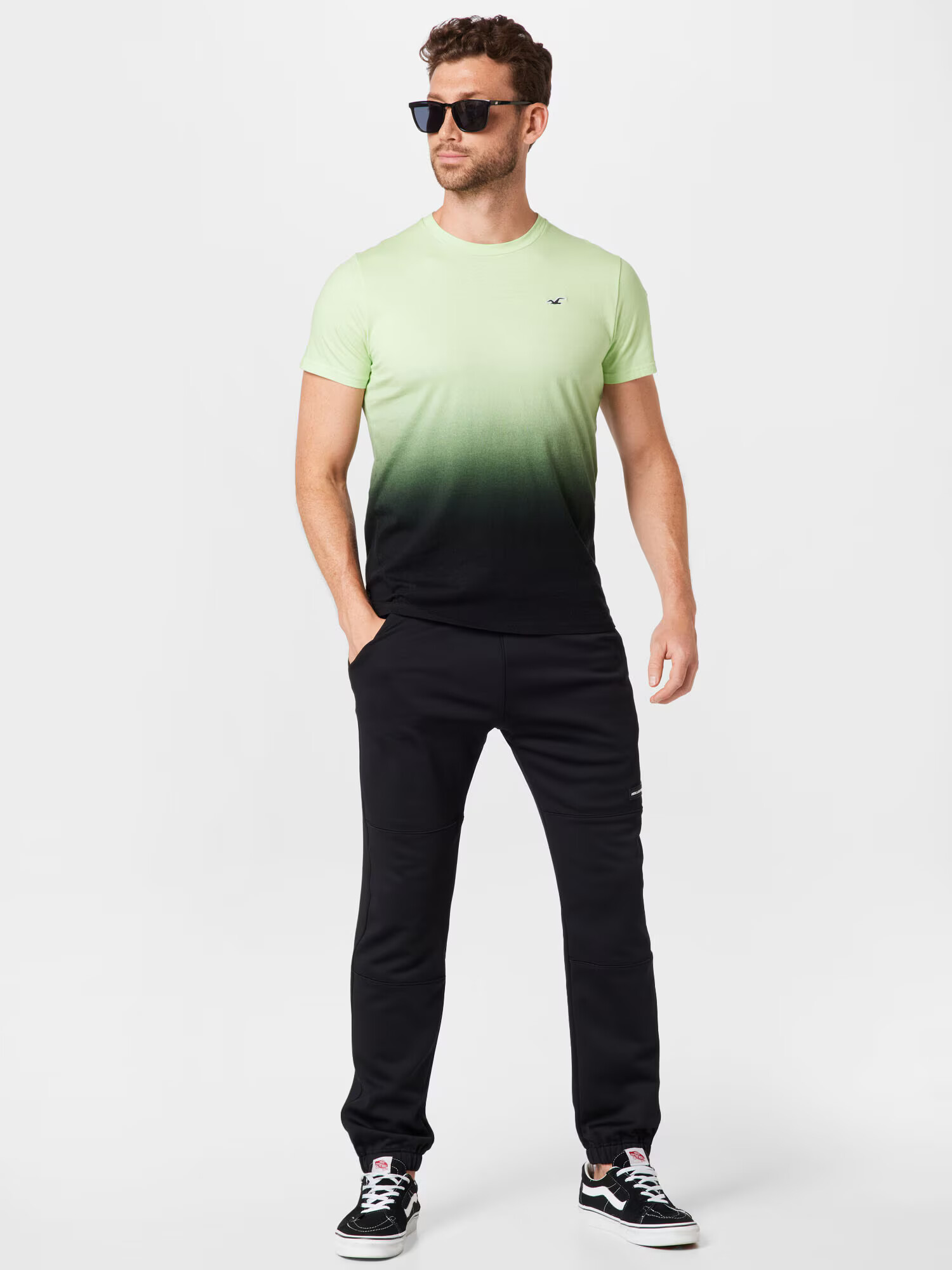 HOLLISTER Tricou verde pin / verde deschis - Pled.ro