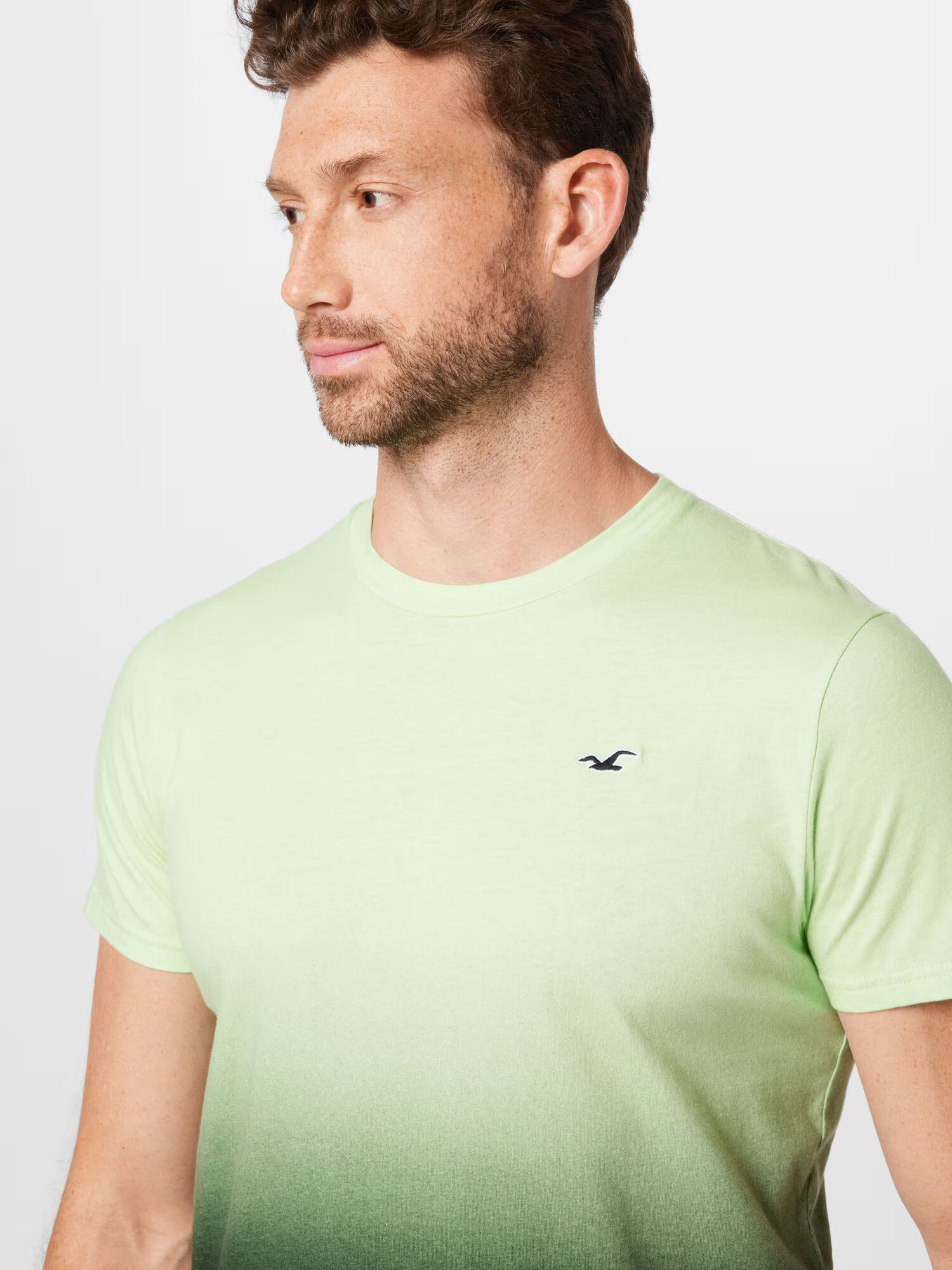 HOLLISTER Tricou verde pin / verde deschis - Pled.ro